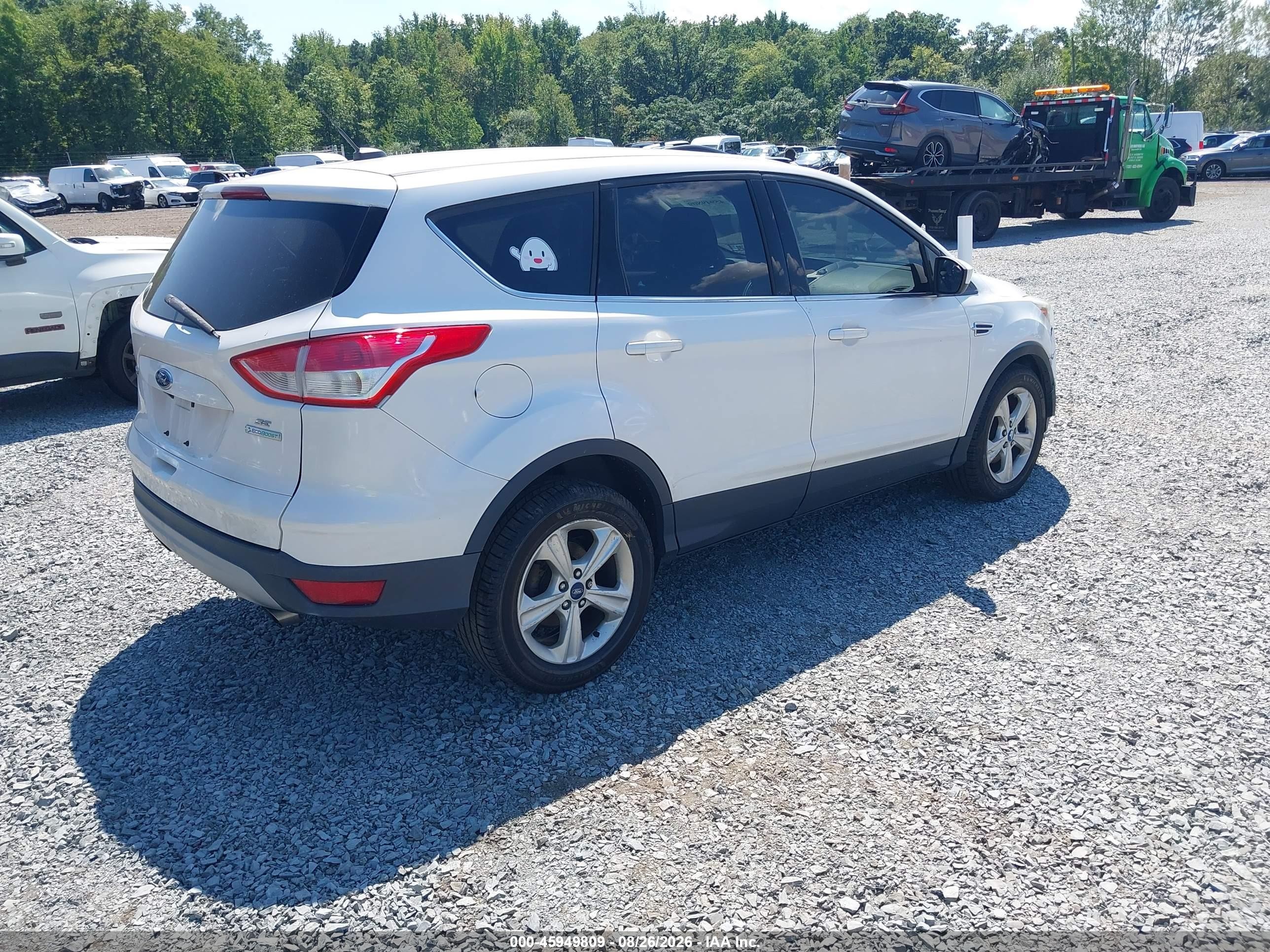 2015 Ford Escape Se White vin: 1FMCU0GX8FUB59964