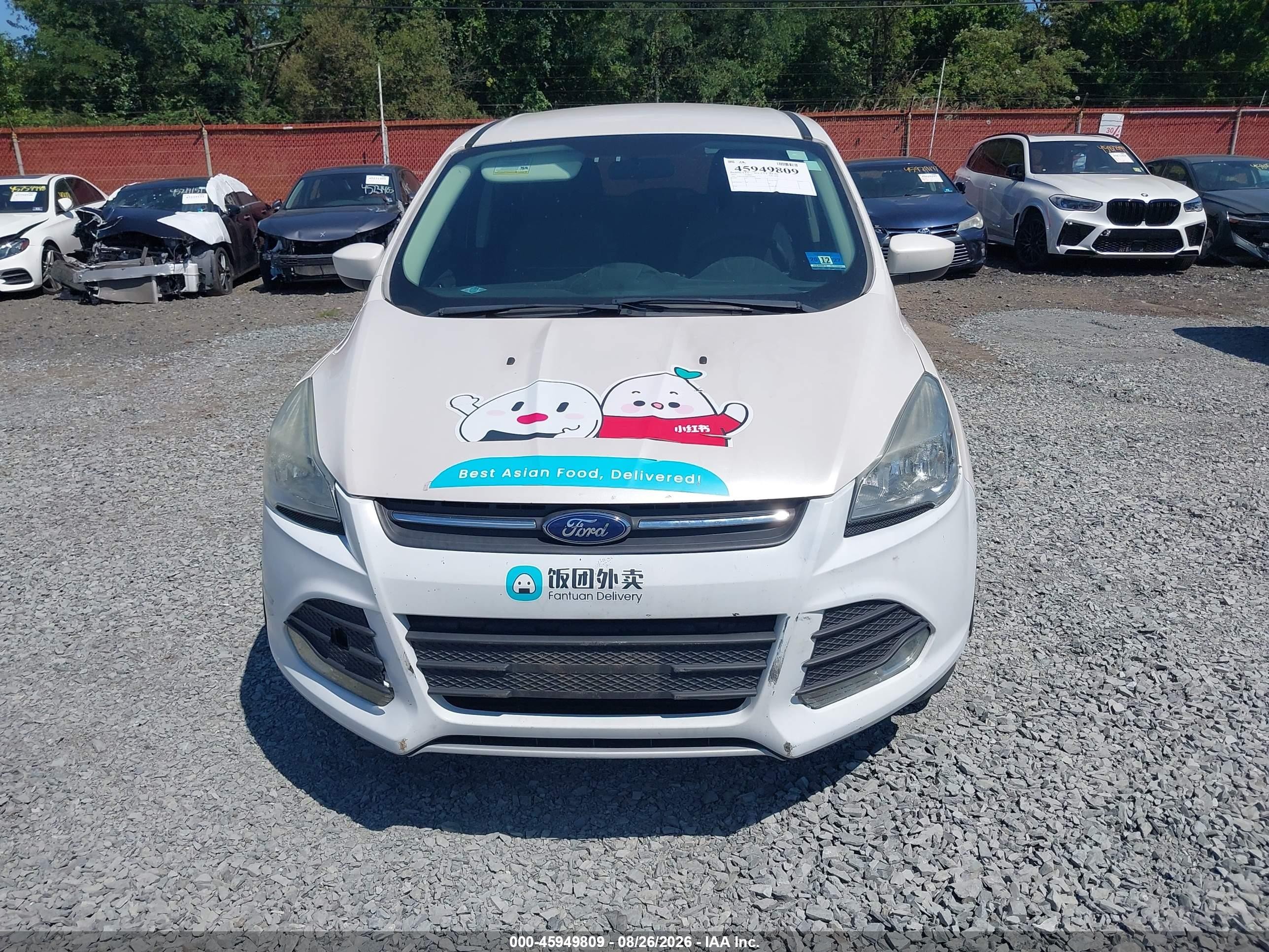 2015 Ford Escape Se White vin: 1FMCU0GX8FUB59964
