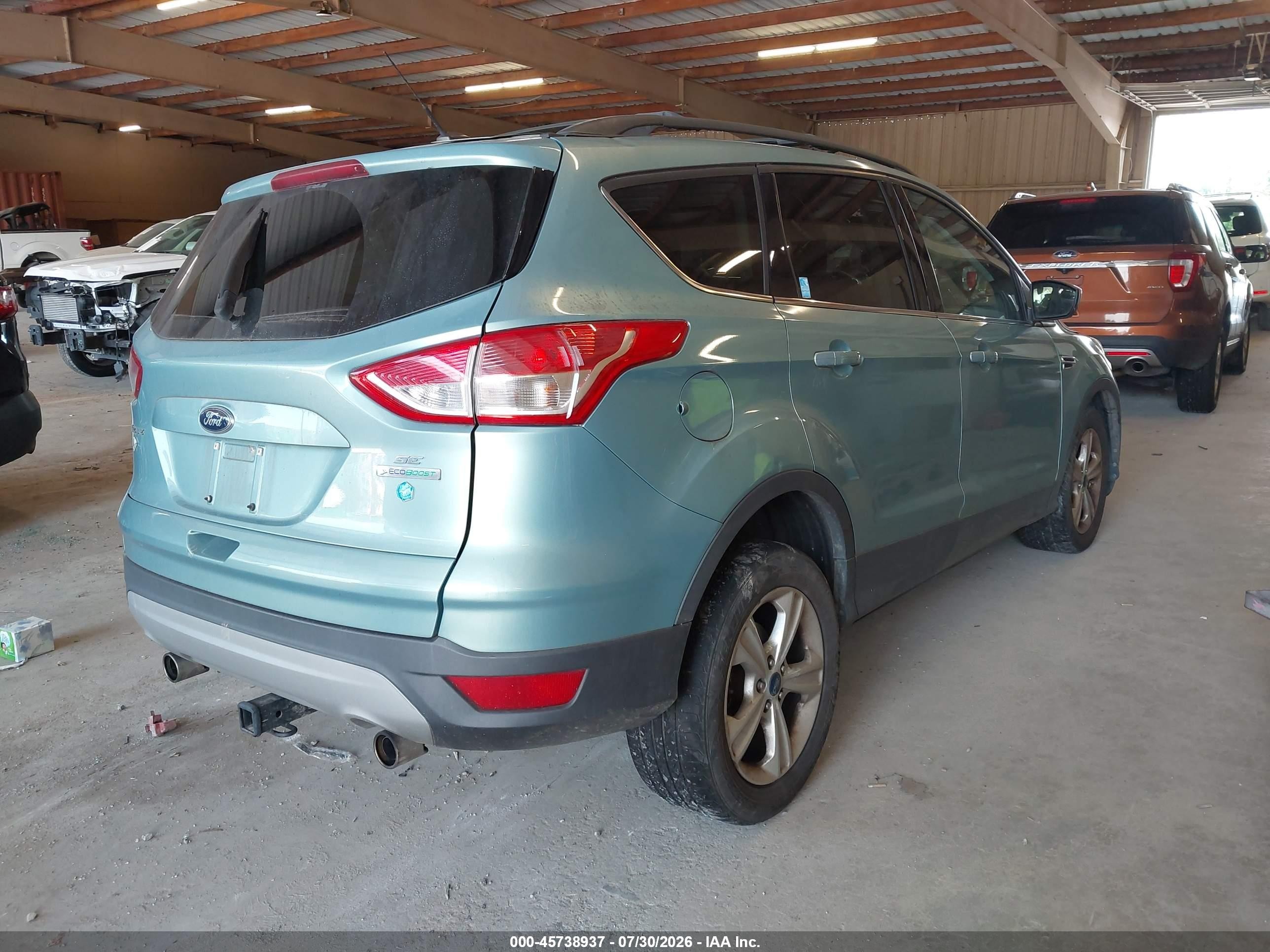 2013 Ford Escape Se Green vin: 1FMCU0GX9DUB68363