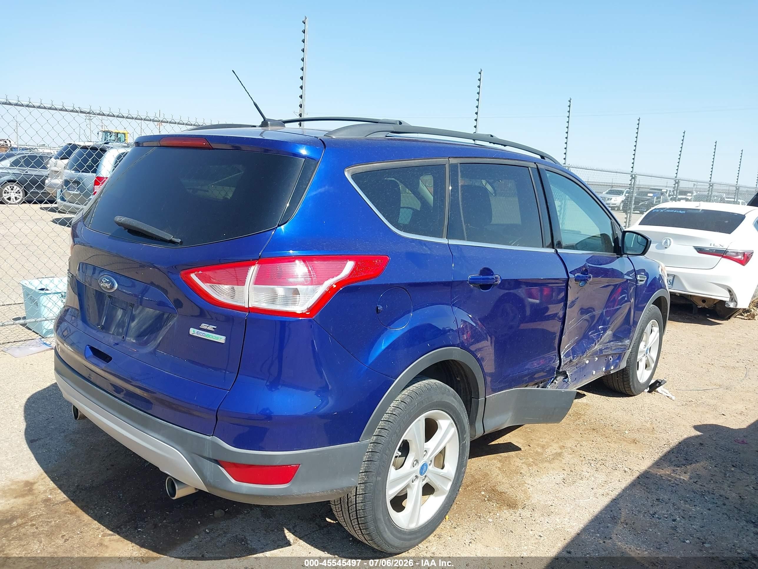 2013 Ford Escape Se Dark Blue vin: 1FMCU0GX9DUB82263