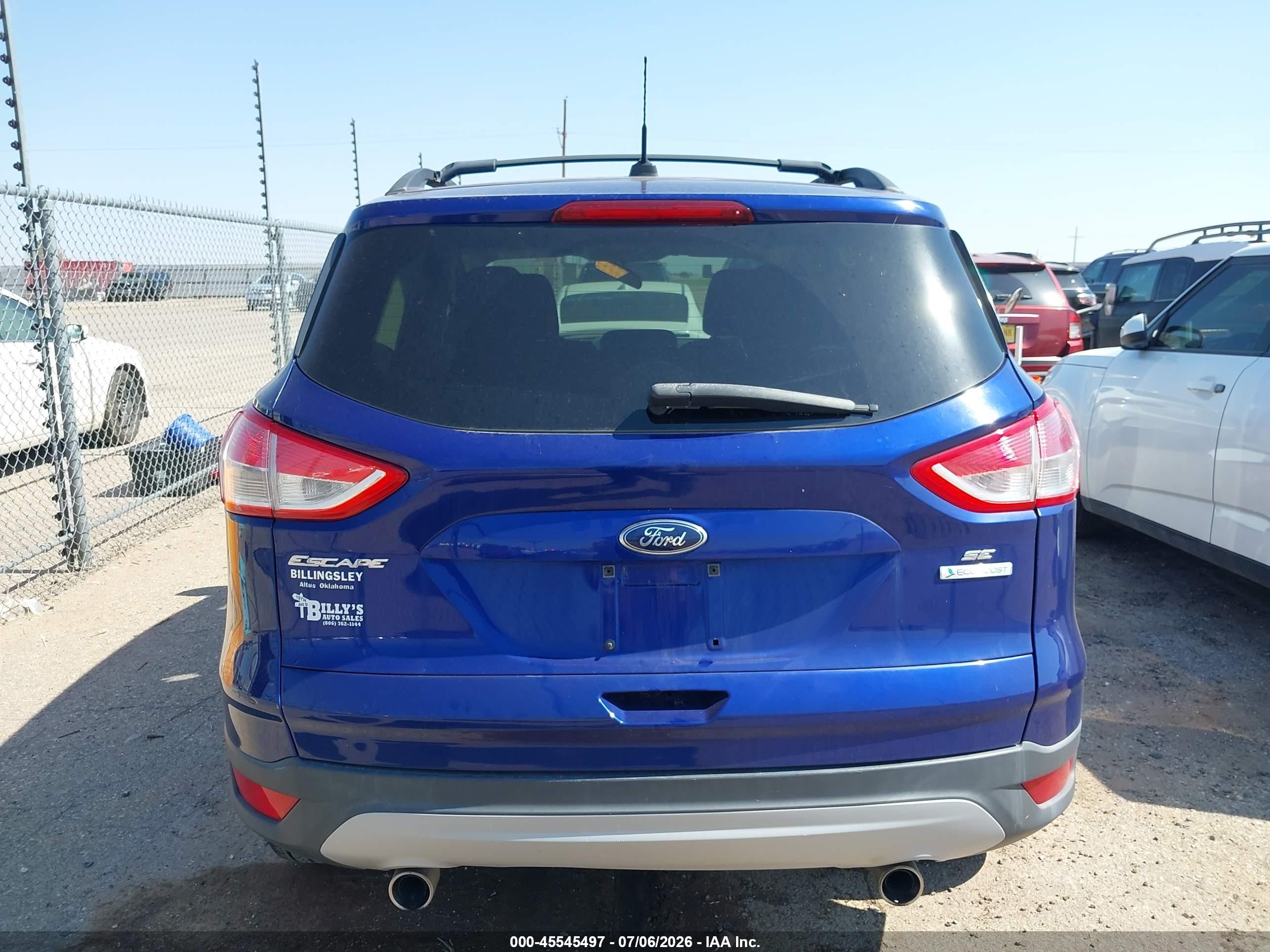 2013 Ford Escape Se Dark Blue vin: 1FMCU0GX9DUB82263