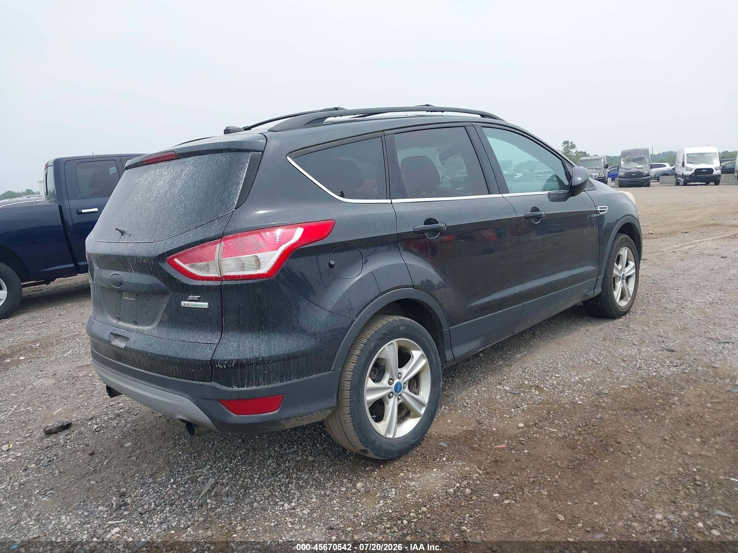 2013 Ford Escape Se Black vin: 1FMCU0GX9DUB86572