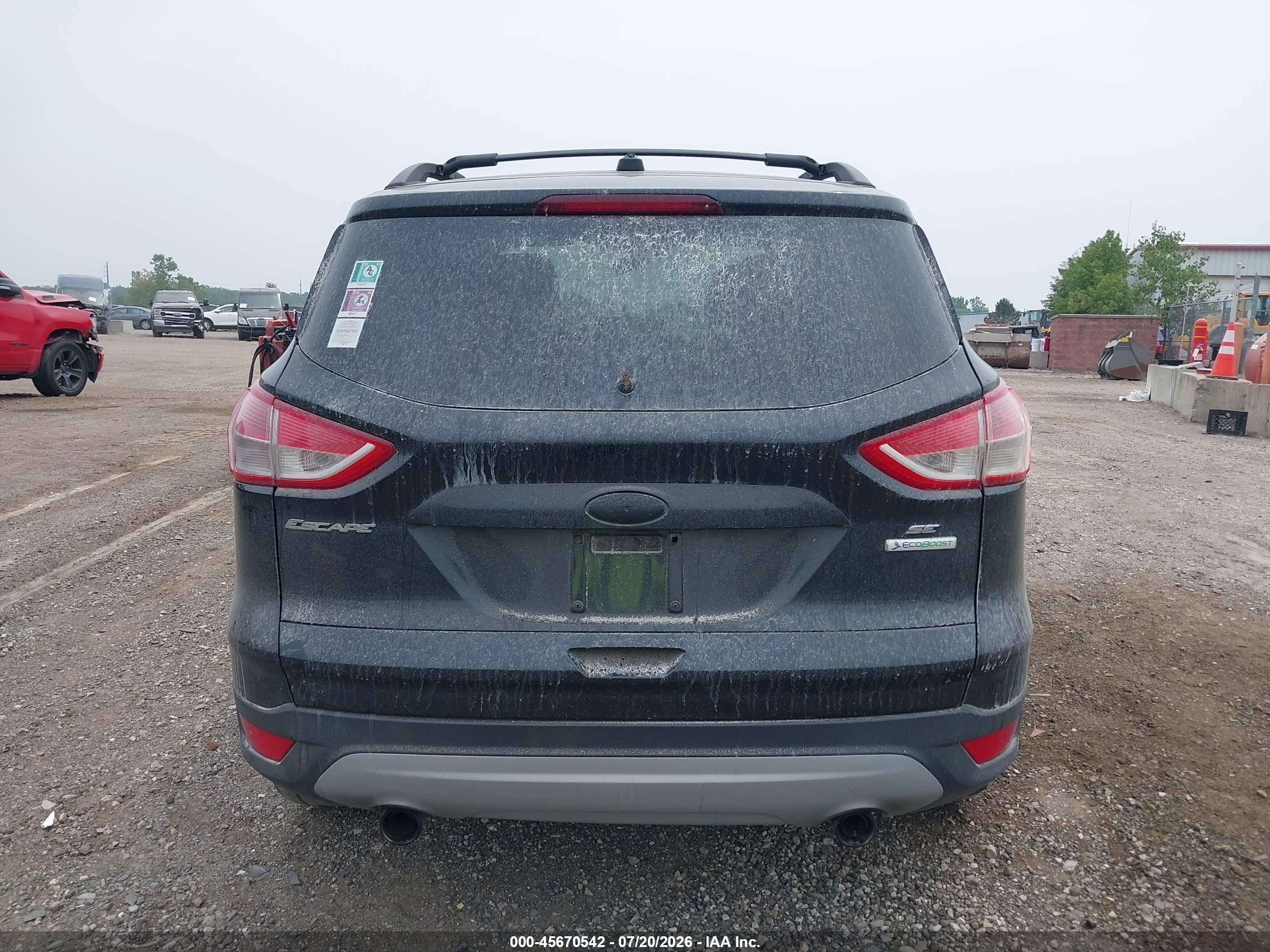 2013 Ford Escape Se Black vin: 1FMCU0GX9DUB86572