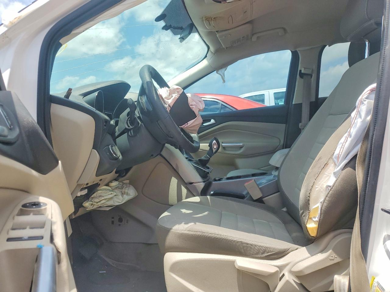 2013 Ford Escape Se White vin: 1FMCU0GX9DUC54210