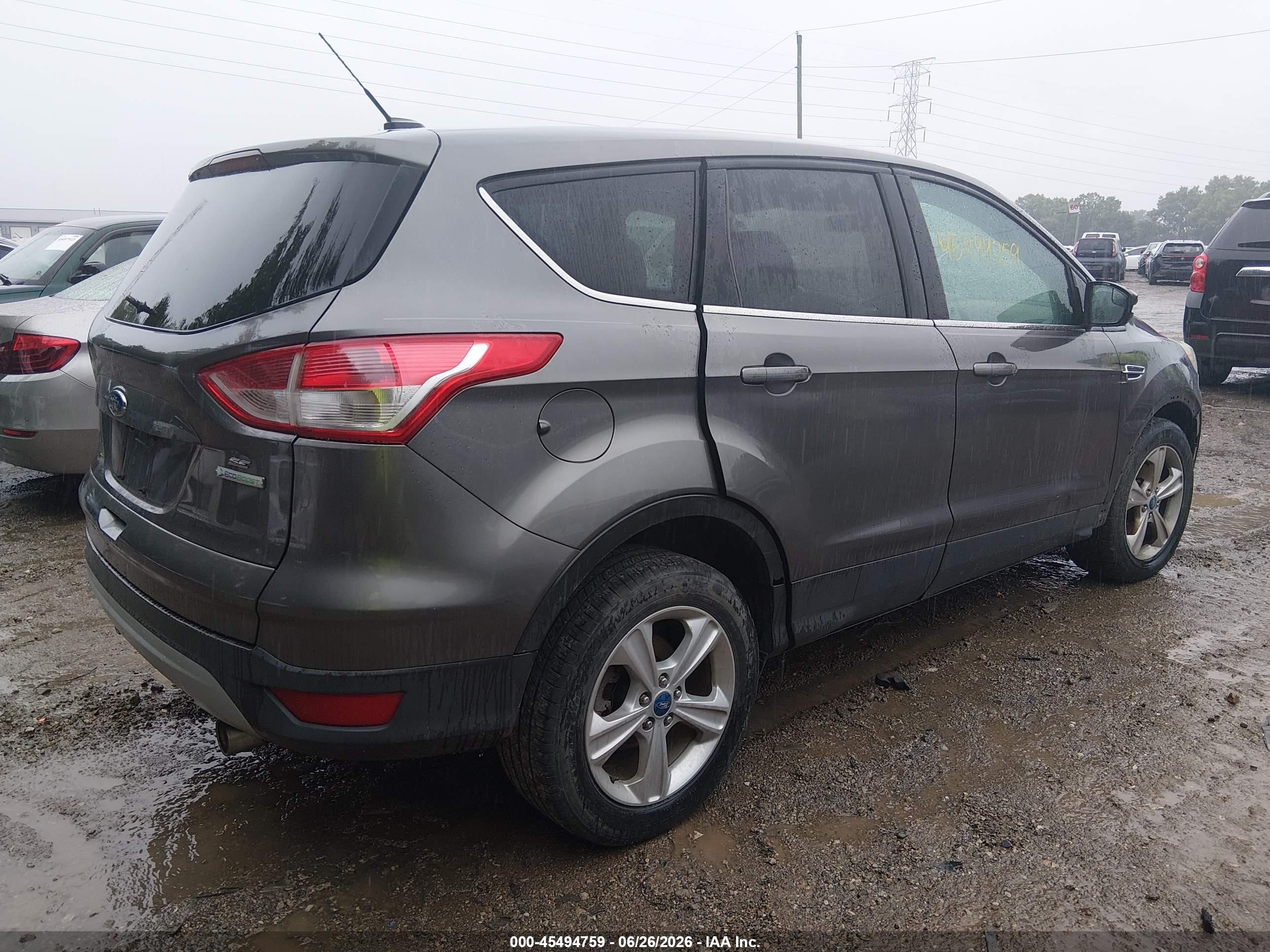 2013 Ford Escape Se Gray vin: 1FMCU0GX9DUC92861