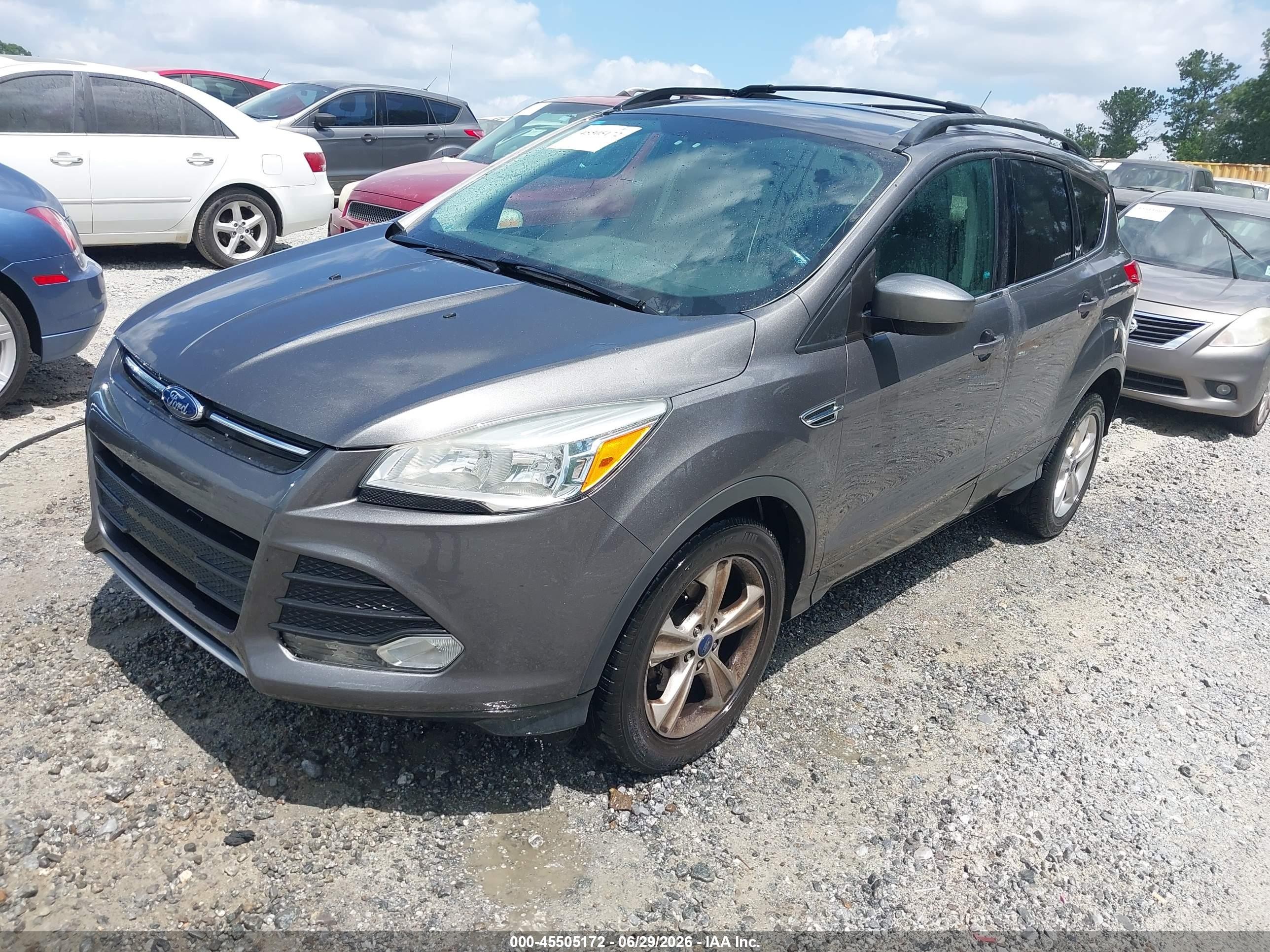 2014 Ford Escape Se Gray vin: 1FMCU0GX9EUA20070