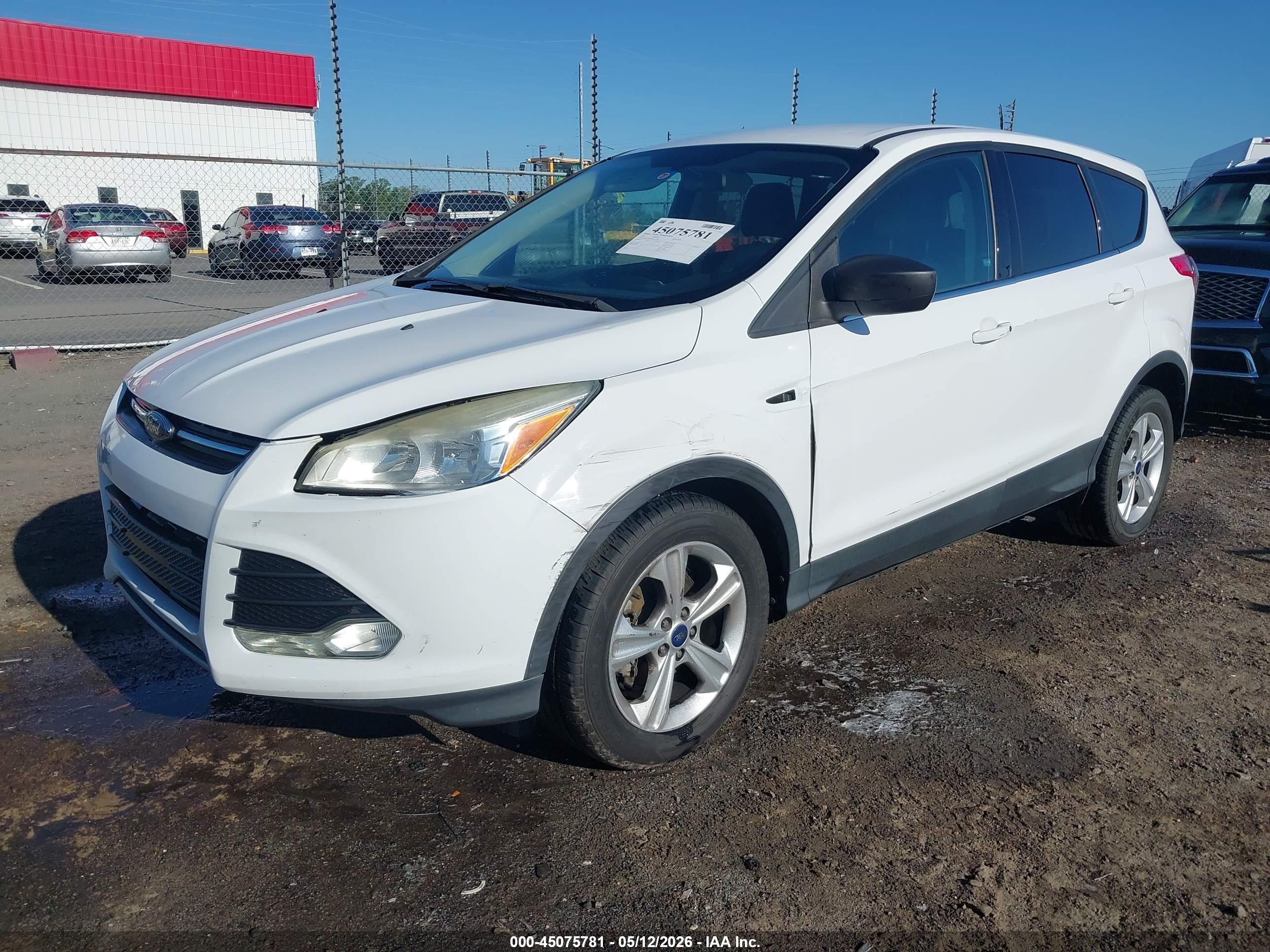 2014 Ford Escape Se White vin: 1FMCU0GX9EUA37726