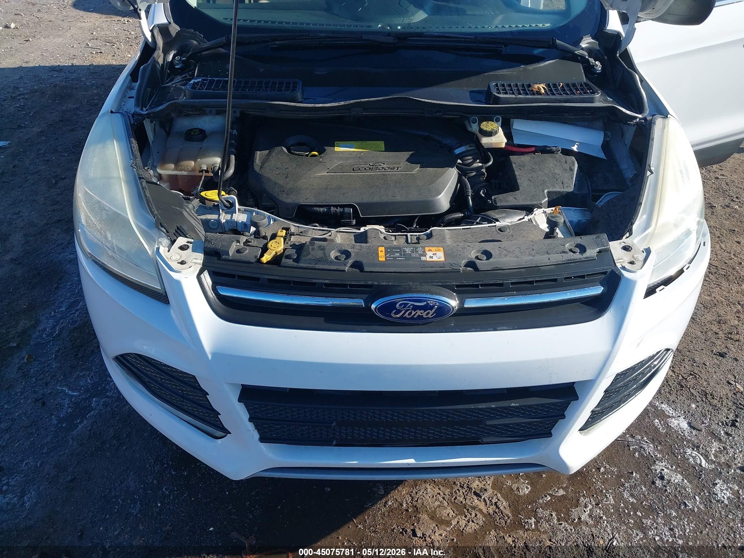 2014 Ford Escape Se White vin: 1FMCU0GX9EUA37726