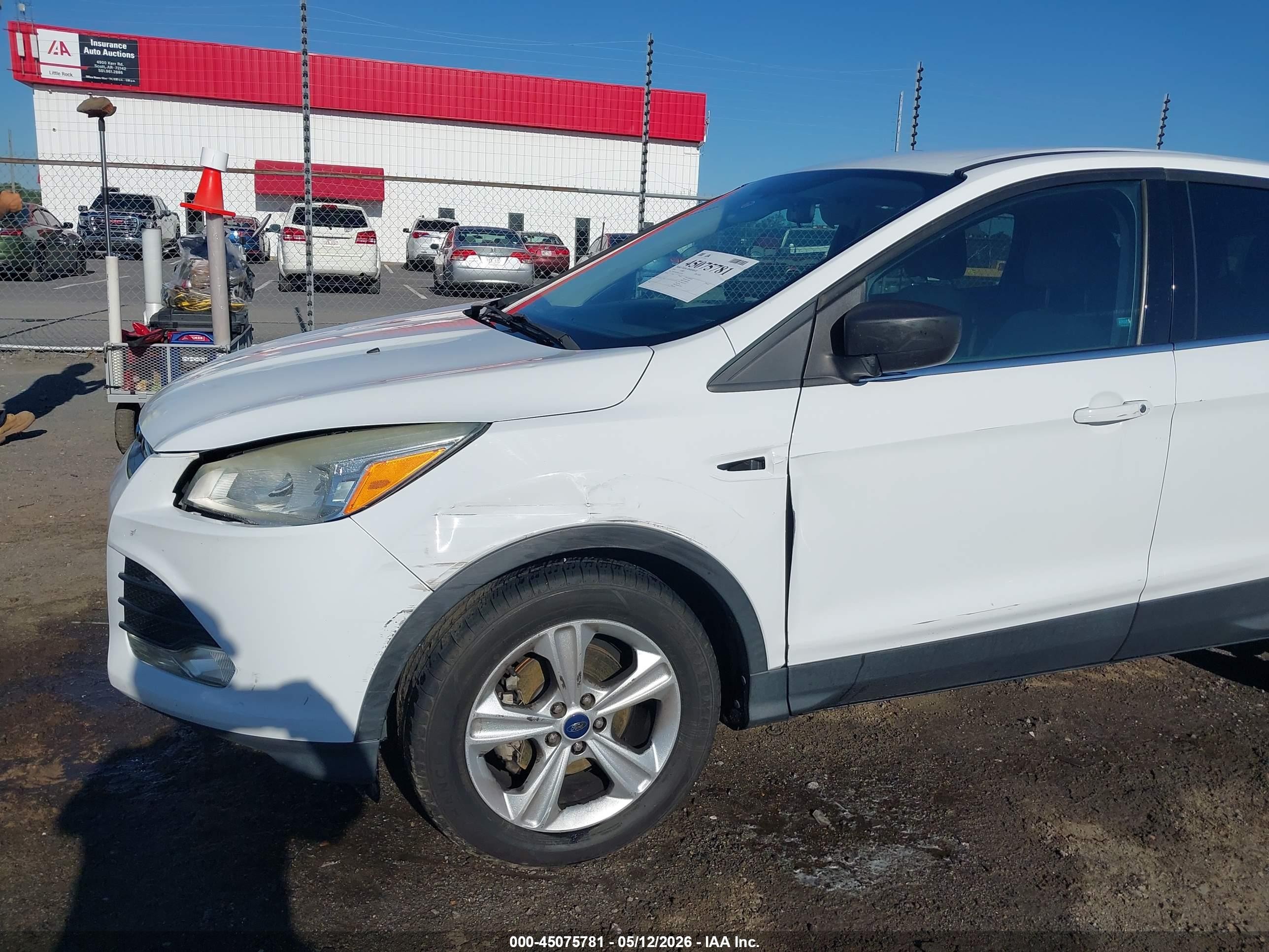 2014 Ford Escape Se White vin: 1FMCU0GX9EUA37726