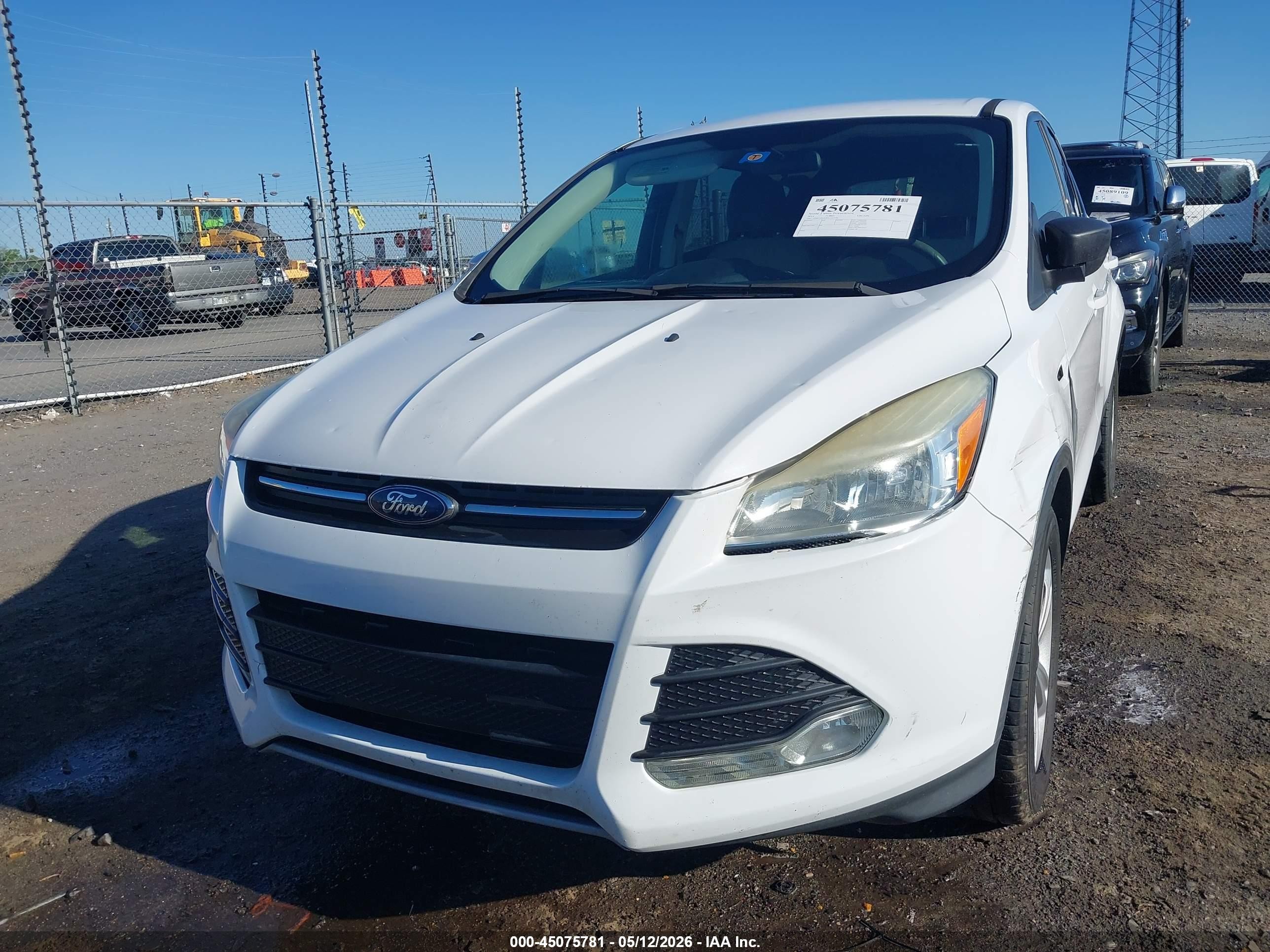 2014 Ford Escape Se White vin: 1FMCU0GX9EUA37726