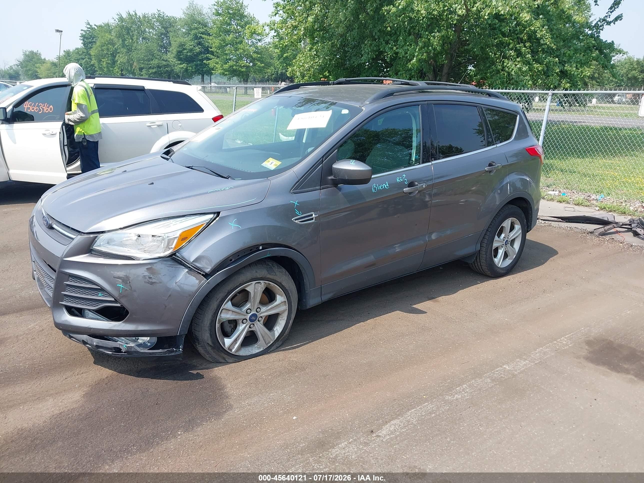 2014 Ford Escape Se Gray vin: 1FMCU0GX9EUA42554