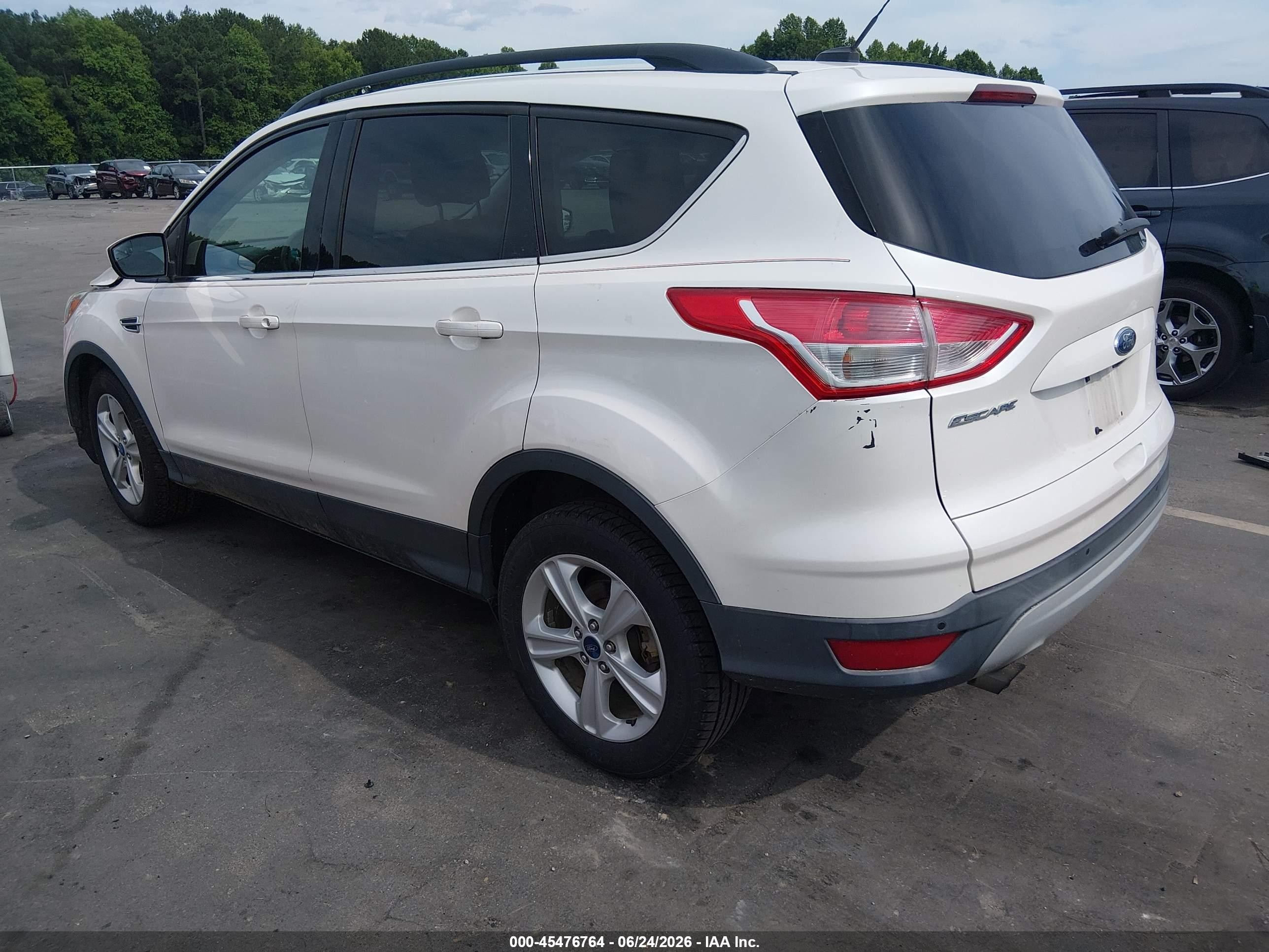2014 Ford Escape Se White vin: 1FMCU0GX9EUA58009