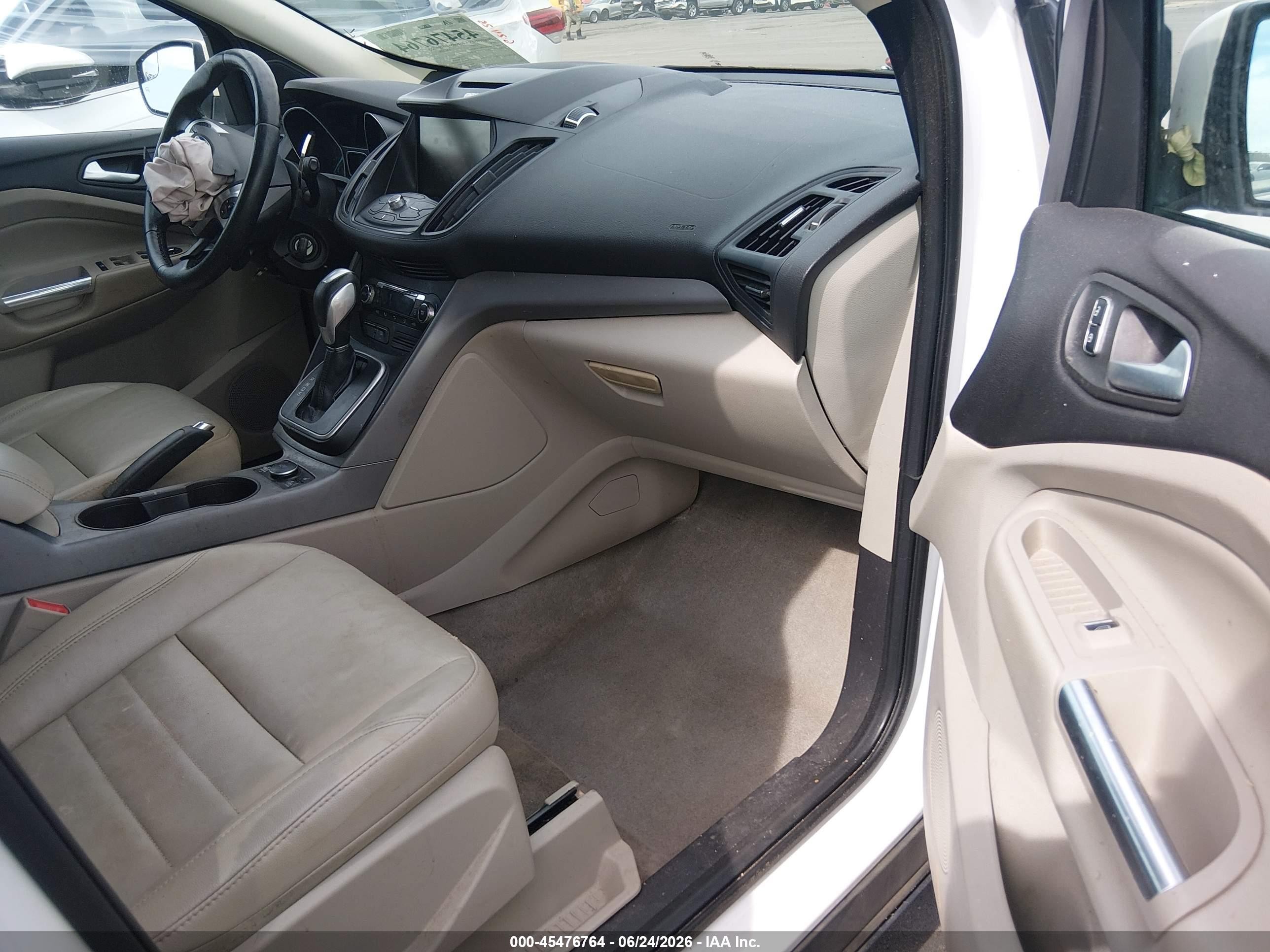 2014 Ford Escape Se White vin: 1FMCU0GX9EUA58009