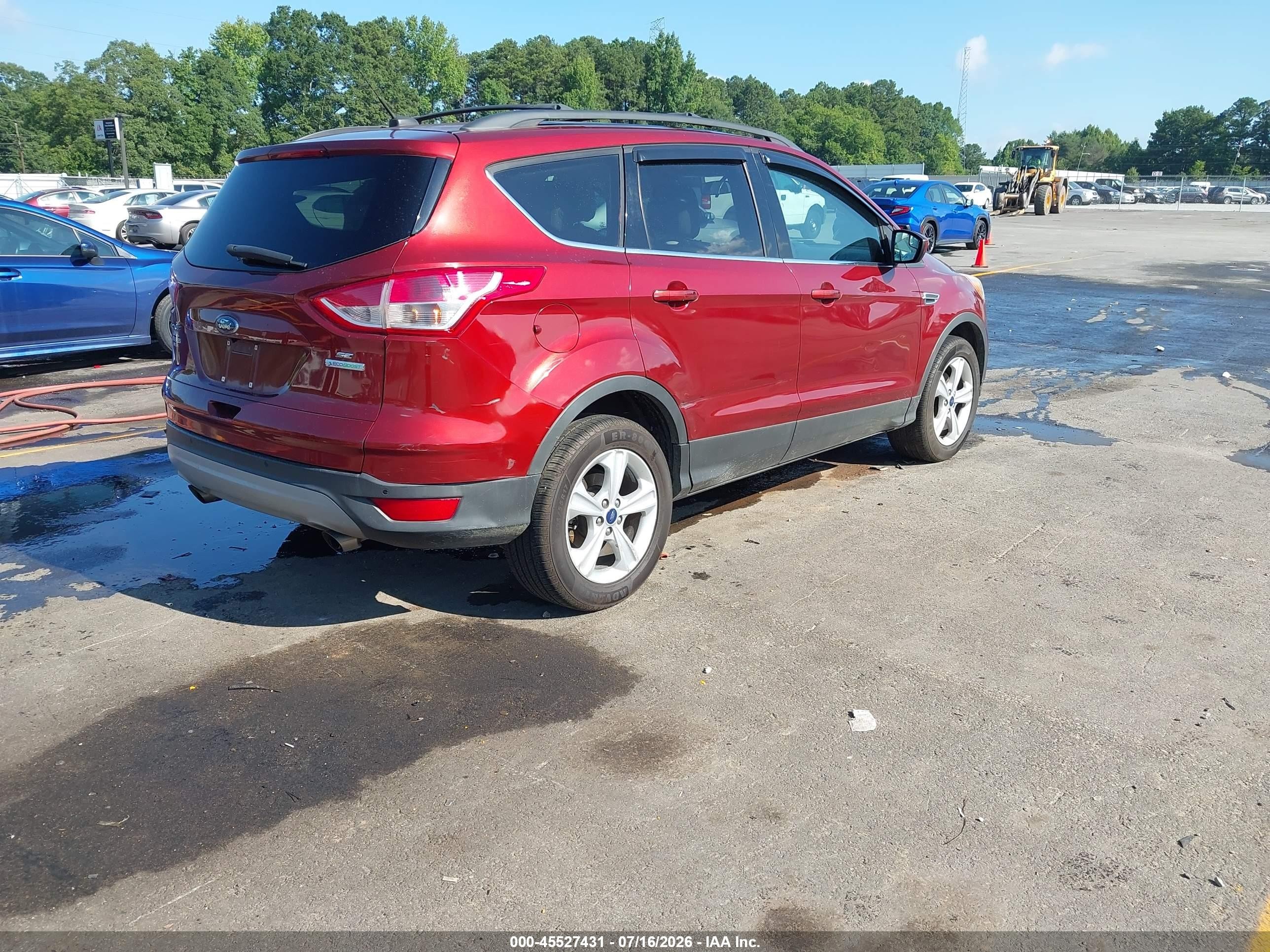 2014 Ford Escape Se Red vin: 1FMCU0GX9EUB22193