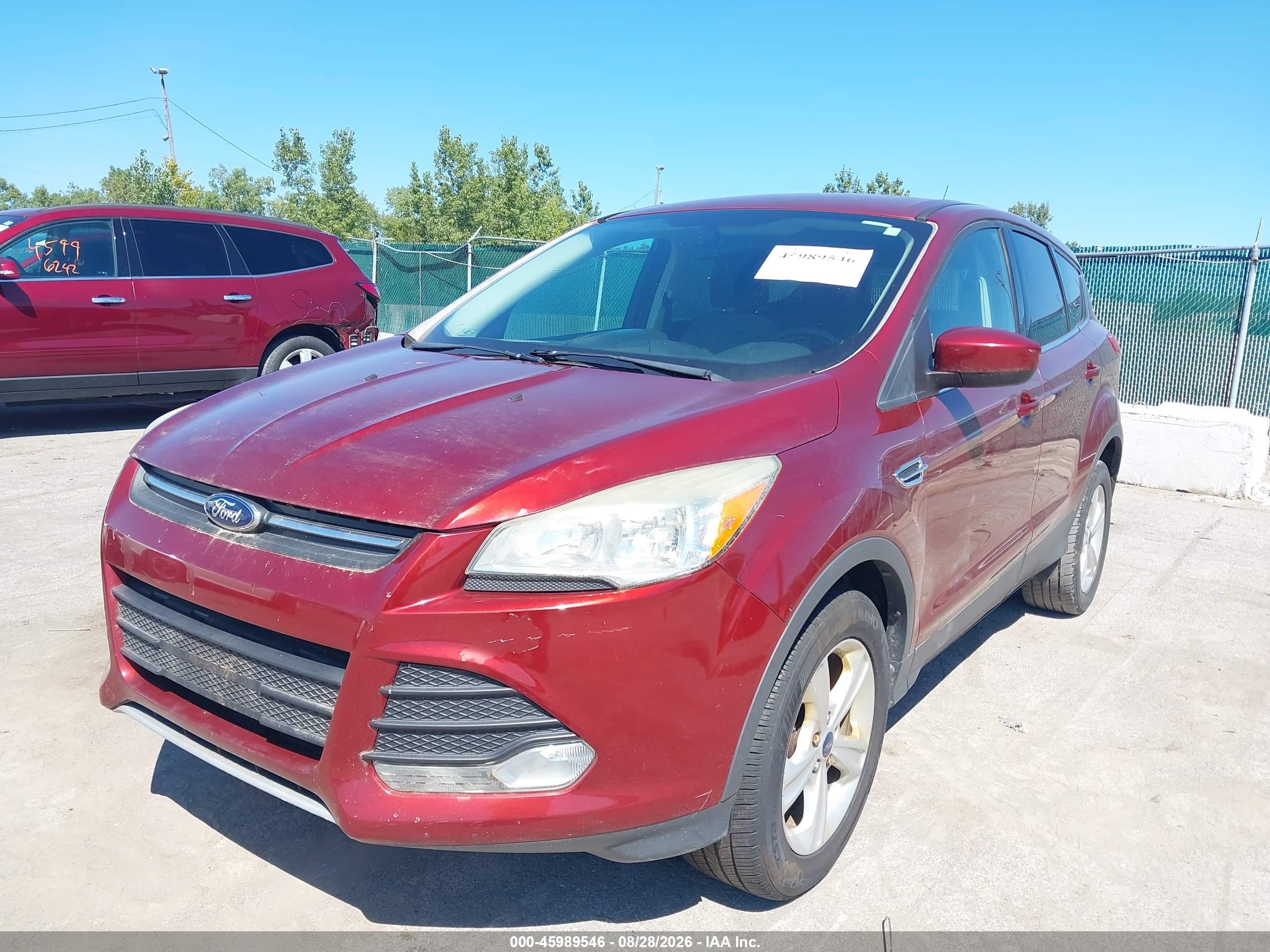 2014 Ford Escape Se Red vin: 1FMCU0GX9EUB42038