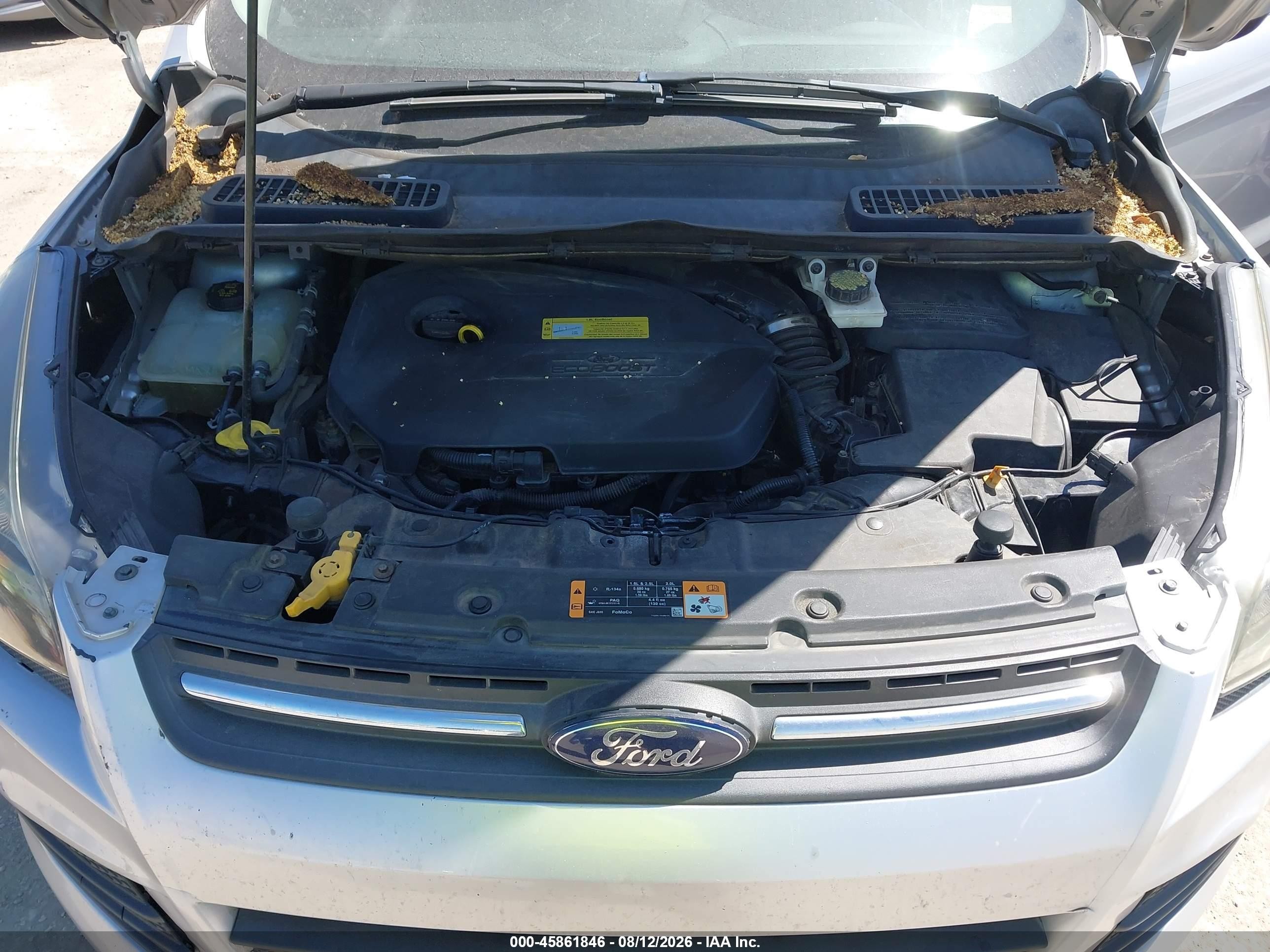 2014 Ford Escape Se Silver vin: 1FMCU0GX9EUB69417