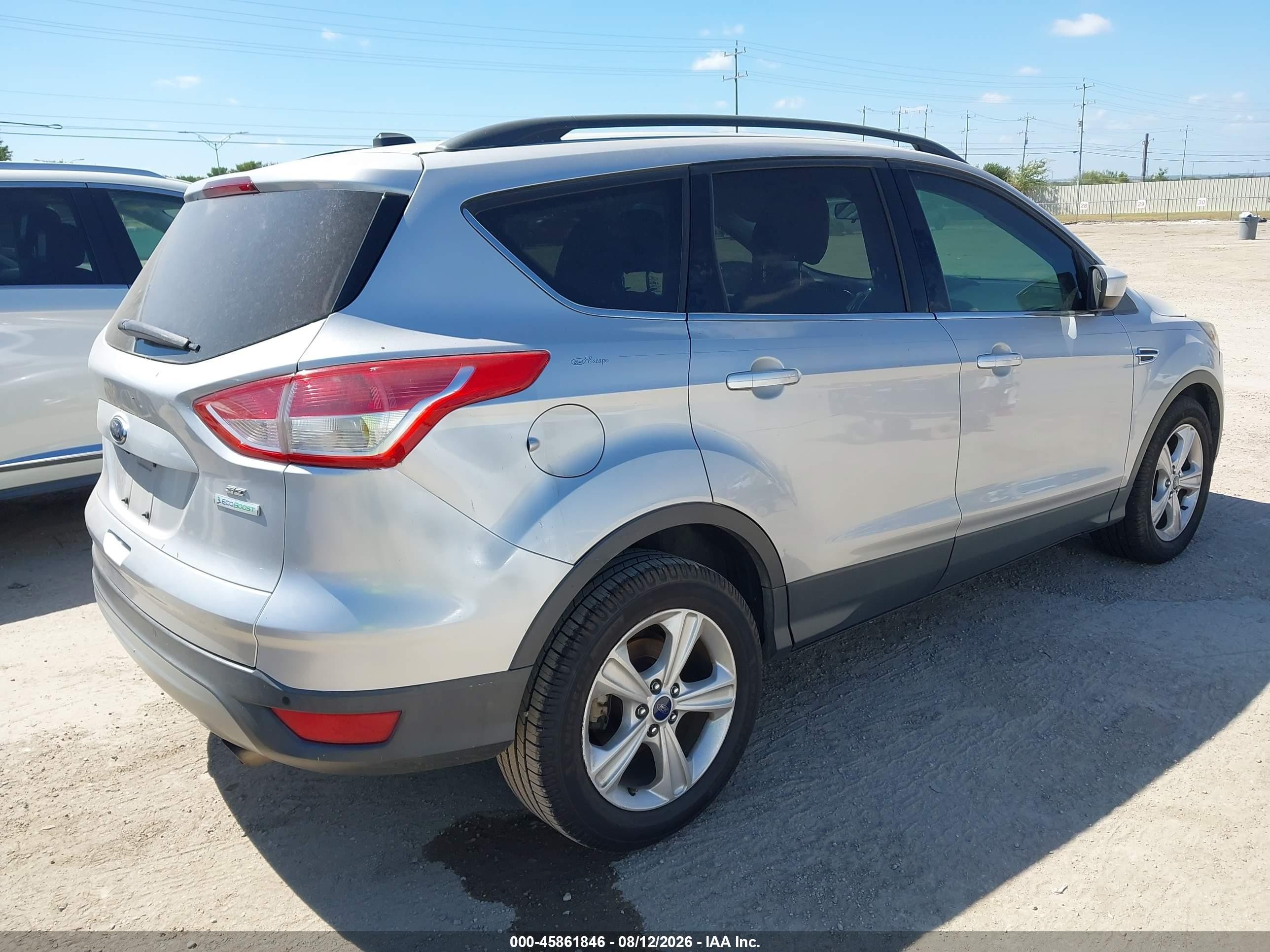 2014 Ford Escape Se Silver vin: 1FMCU0GX9EUB69417