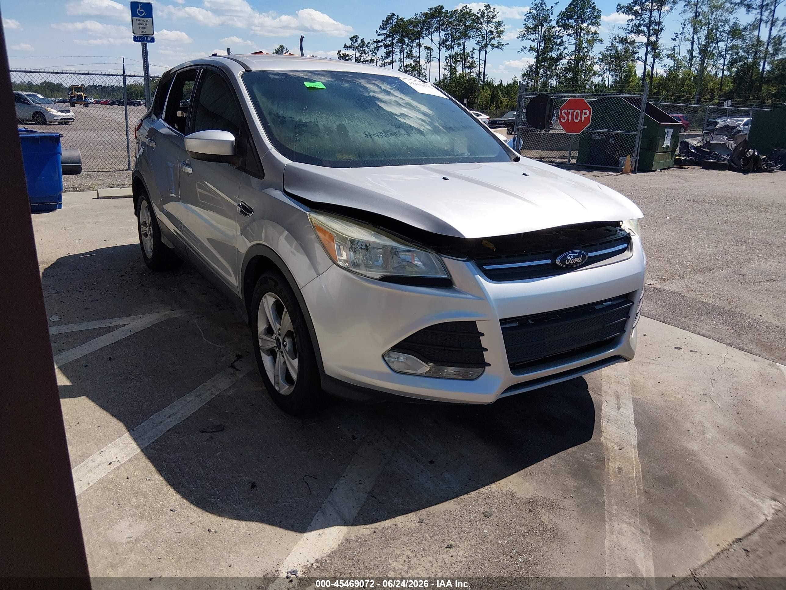 2014 Ford Escape Se Silver vin: 1FMCU0GX9EUB69451