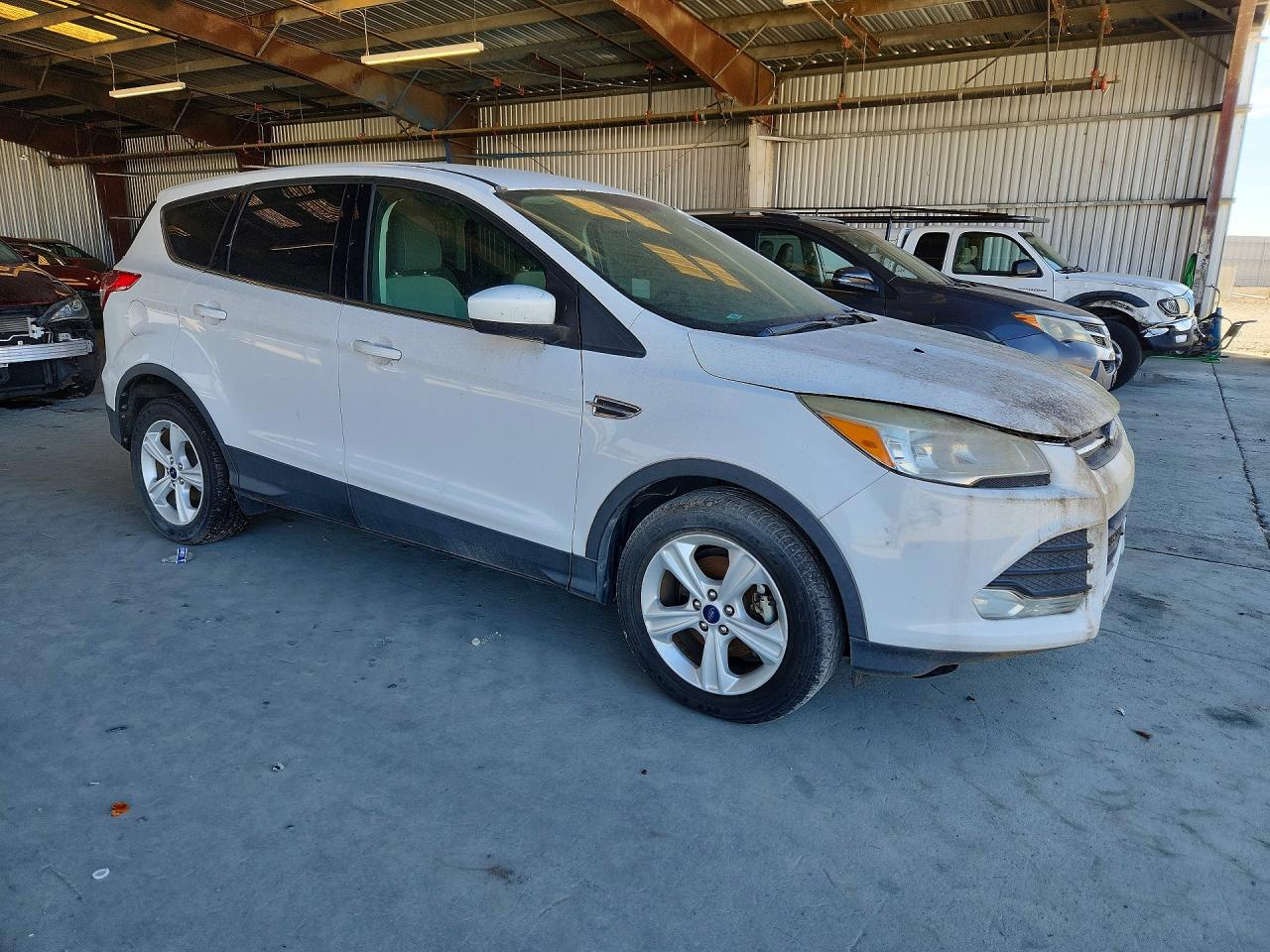 2014 Ford Escape White vin: 1FMCU0GX9EUC38896