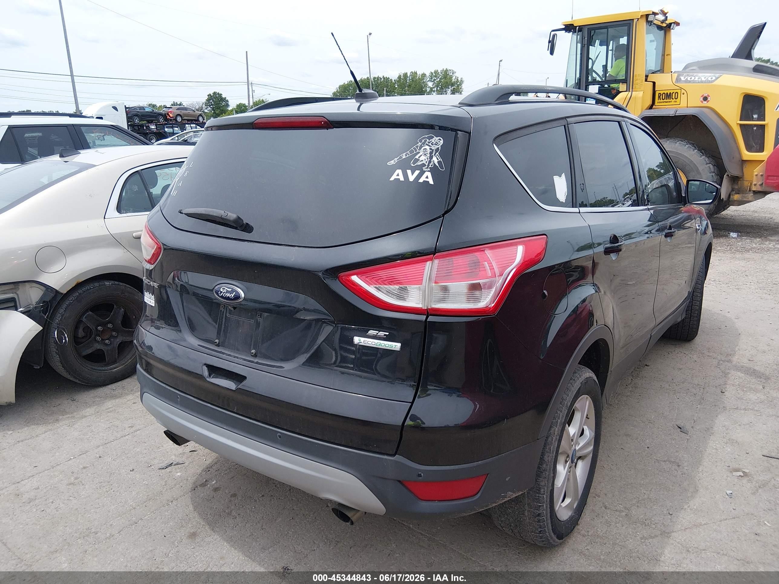2014 Ford Escape Se Black vin: 1FMCU0GX9EUC55438
