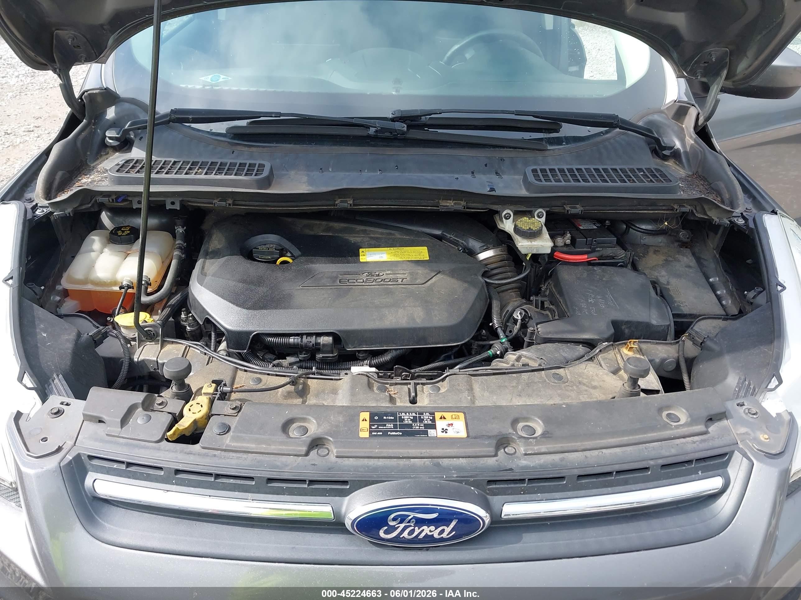 2014 Ford Escape Se Gray vin: 1FMCU0GX9EUC66813