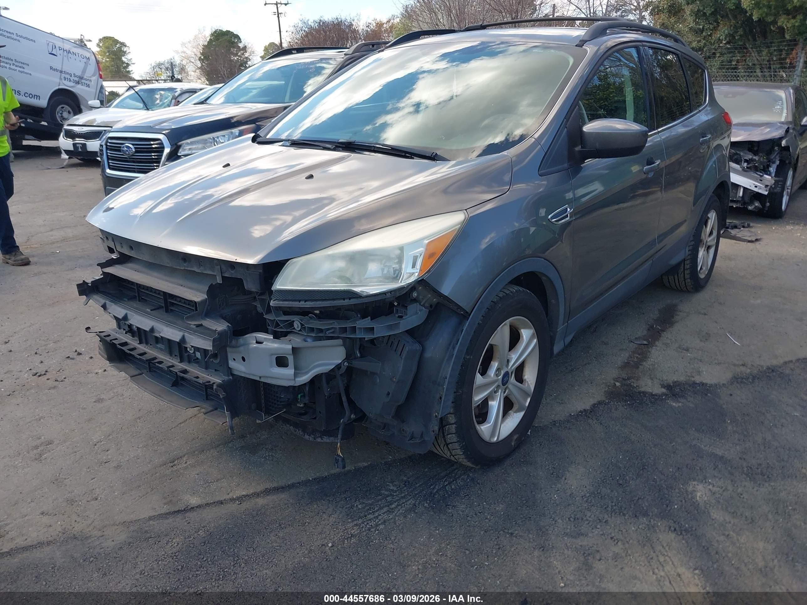 2014 Ford Escape Se Gray vin: 1FMCU0GX9EUC89671