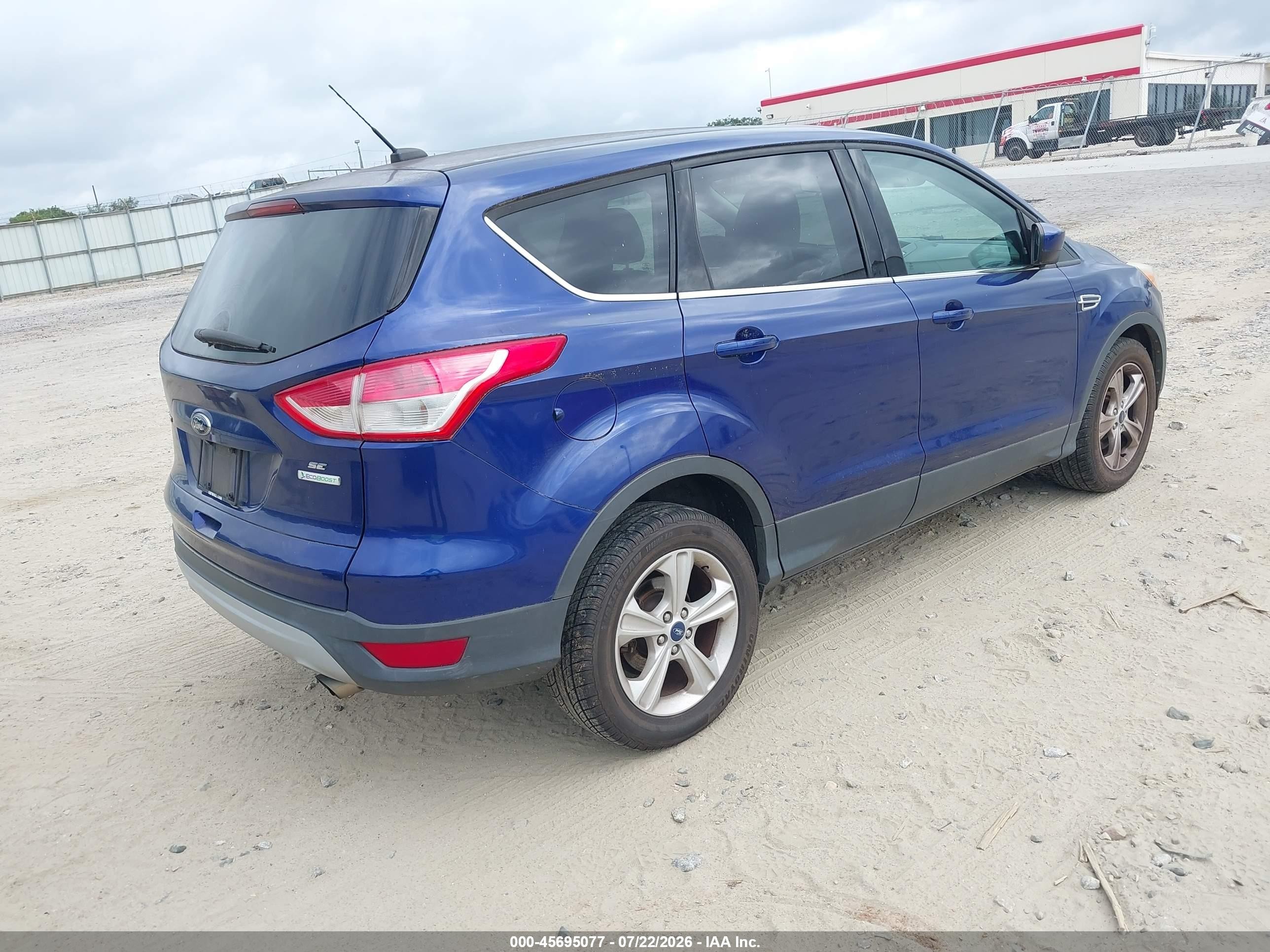 2014 Ford Escape Se Синий vin: 1FMCU0GX9EUC93719