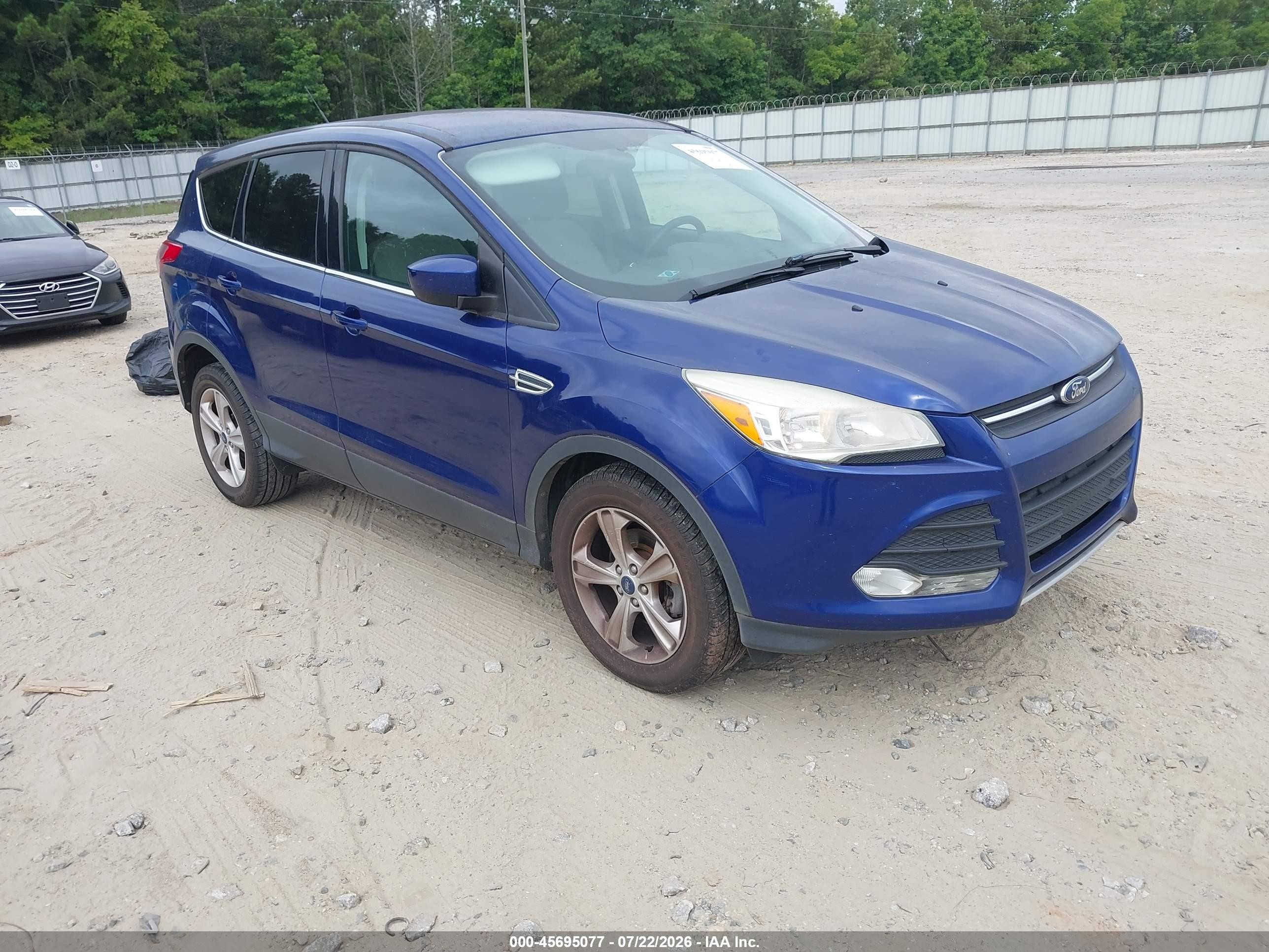 2014 Ford Escape Se Blue vin: 1FMCU0GX9EUC93719