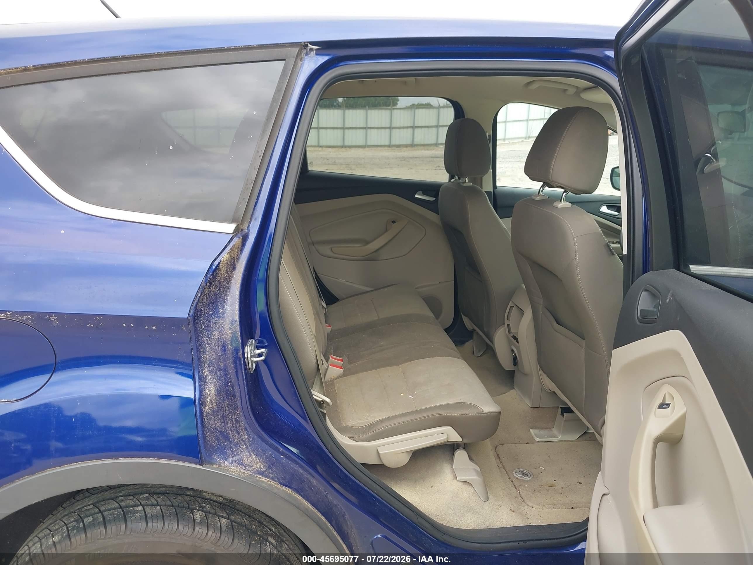 2014 Ford Escape Se Синий vin: 1FMCU0GX9EUC93719