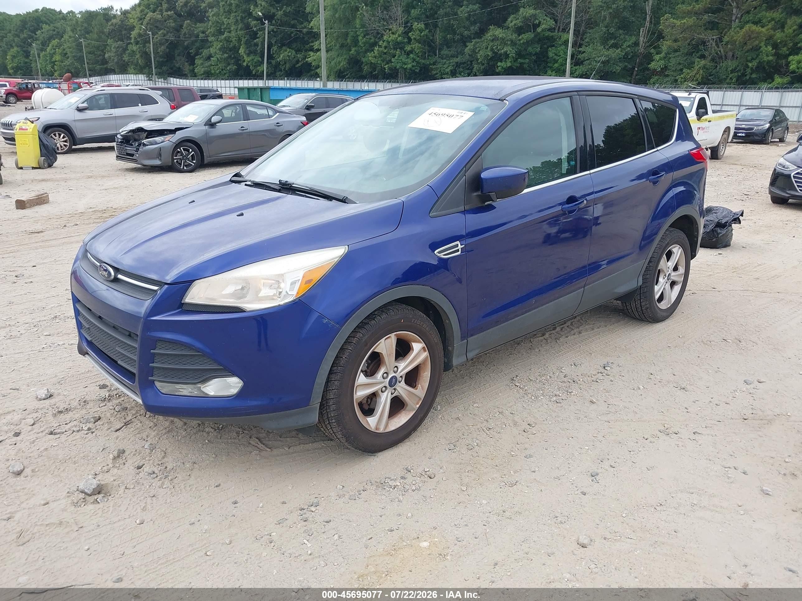 2014 Ford Escape Se Синий vin: 1FMCU0GX9EUC93719