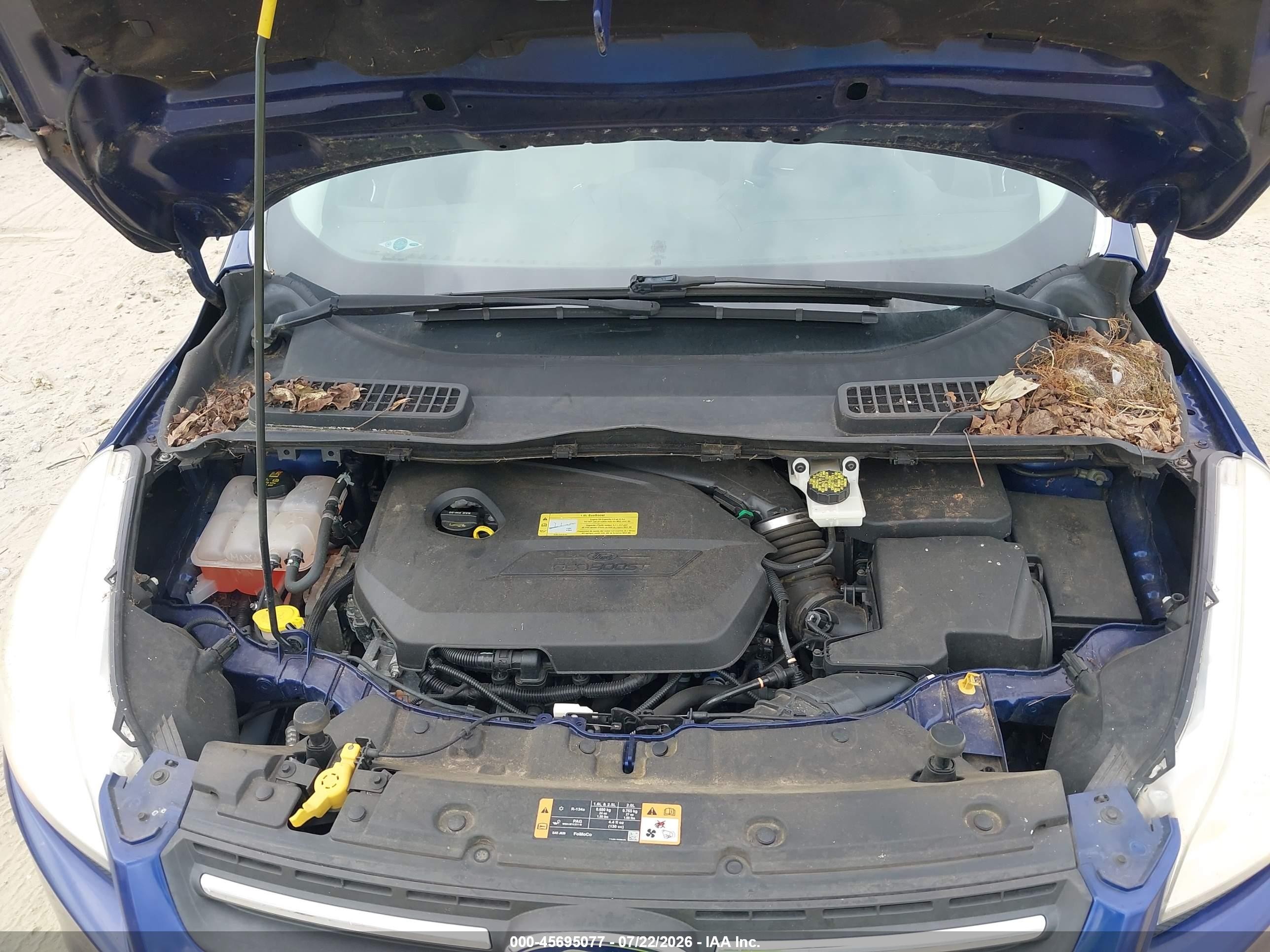 2014 Ford Escape Se Синий vin: 1FMCU0GX9EUC93719