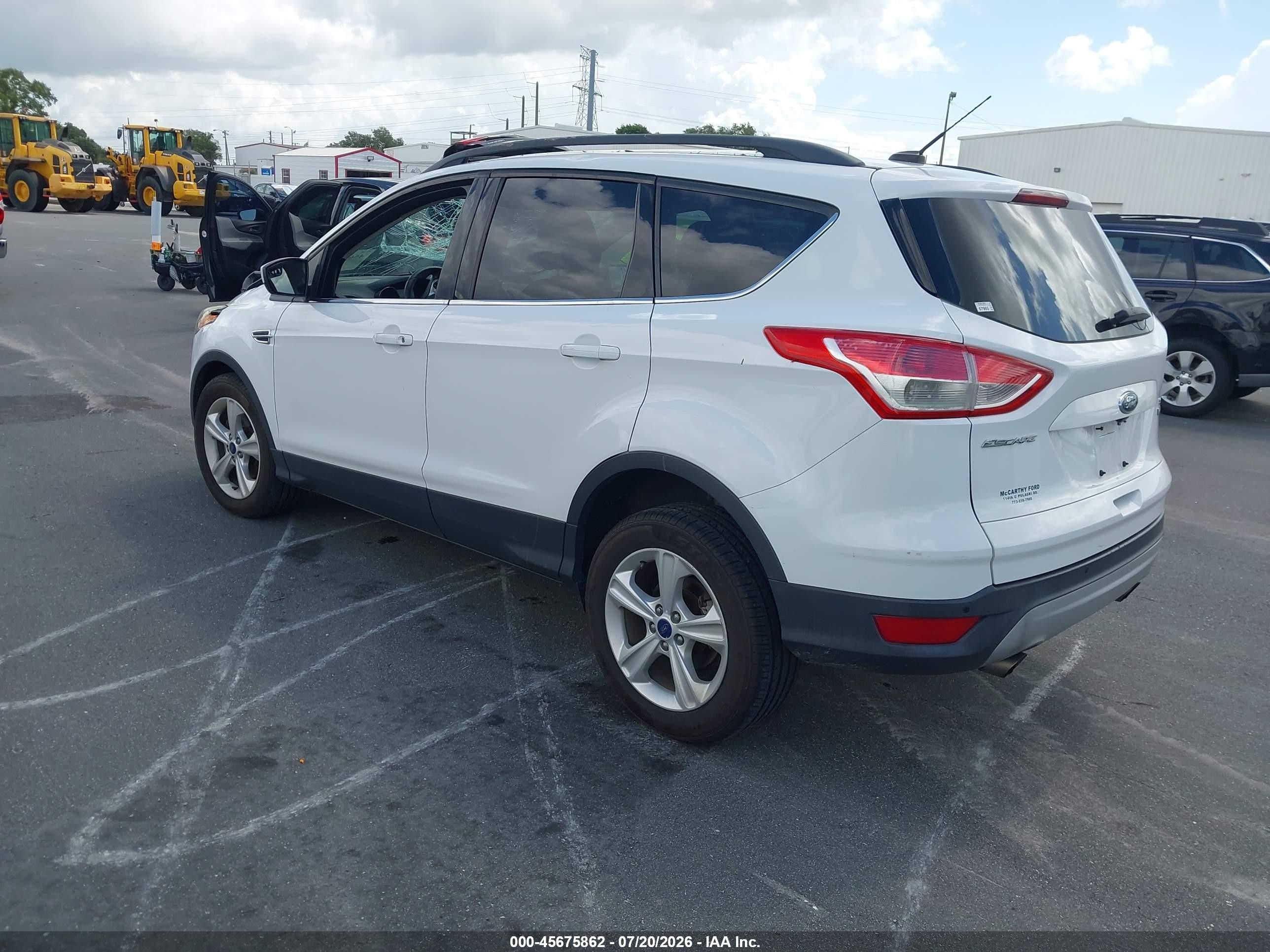 2014 Ford Escape Se White vin: 1FMCU0GX9EUD08171