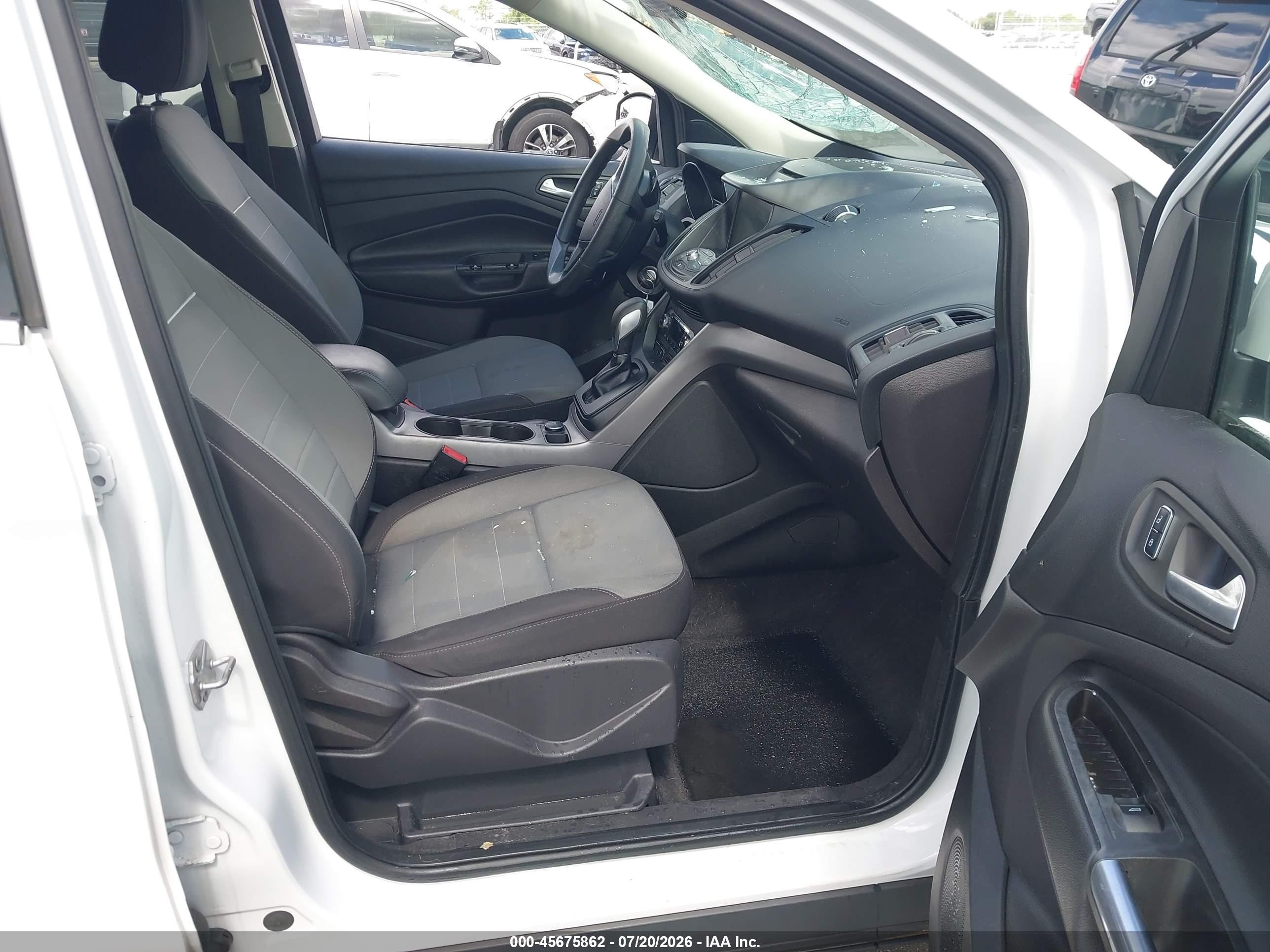 2014 Ford Escape Se White vin: 1FMCU0GX9EUD08171