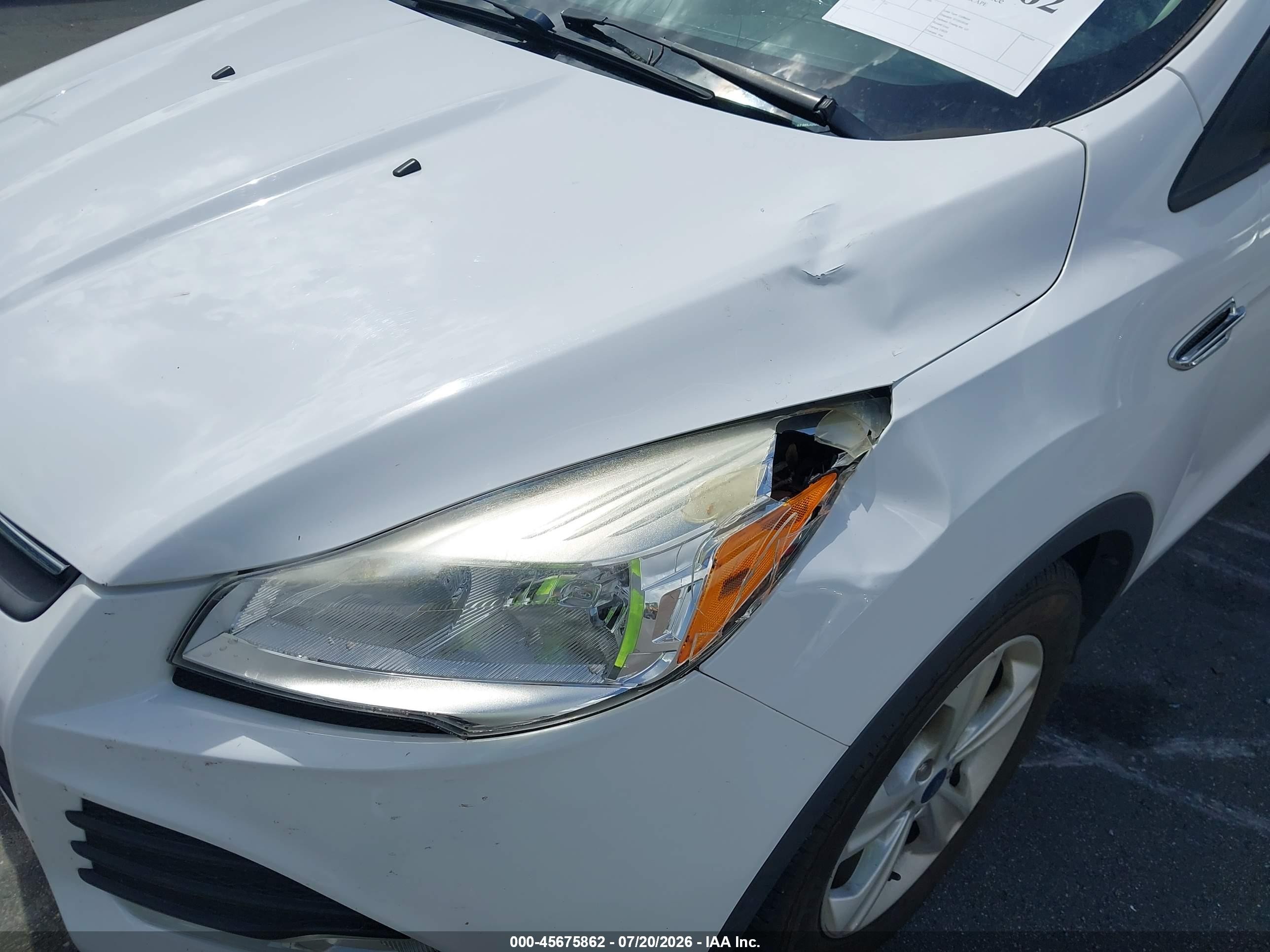 2014 Ford Escape Se White vin: 1FMCU0GX9EUD08171