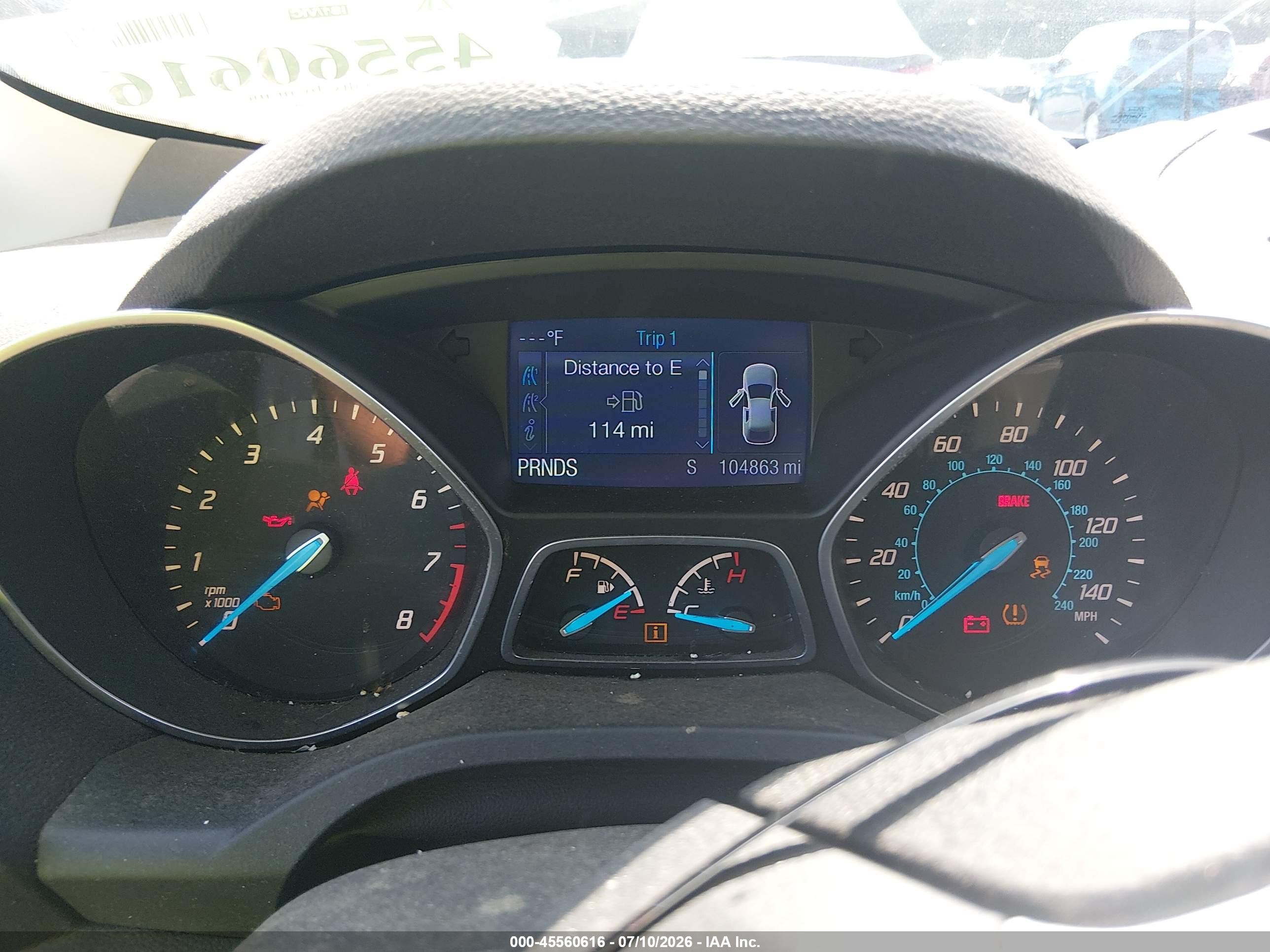2014 Ford Escape Se White vin: 1FMCU0GX9EUD10065