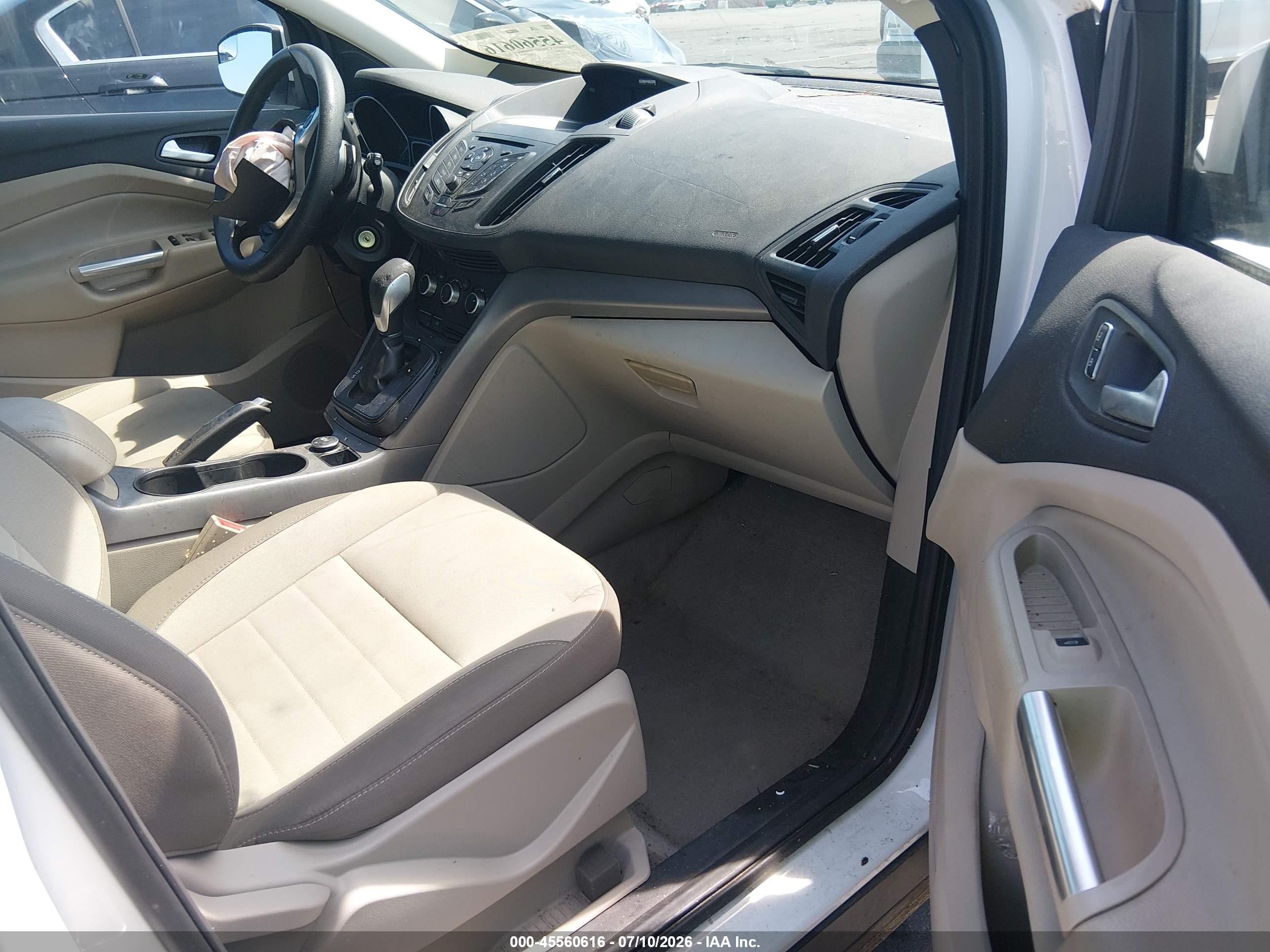 2014 Ford Escape Se White vin: 1FMCU0GX9EUD10065