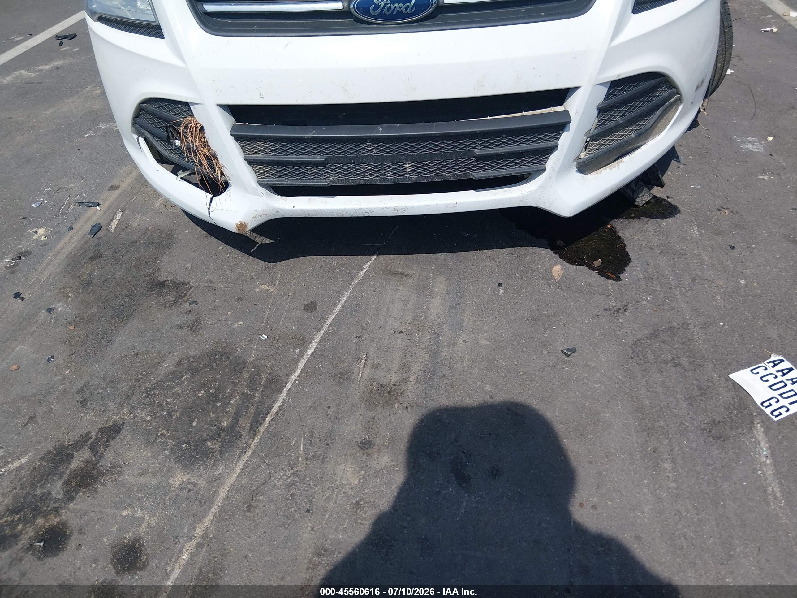 2014 Ford Escape Se White vin: 1FMCU0GX9EUD10065