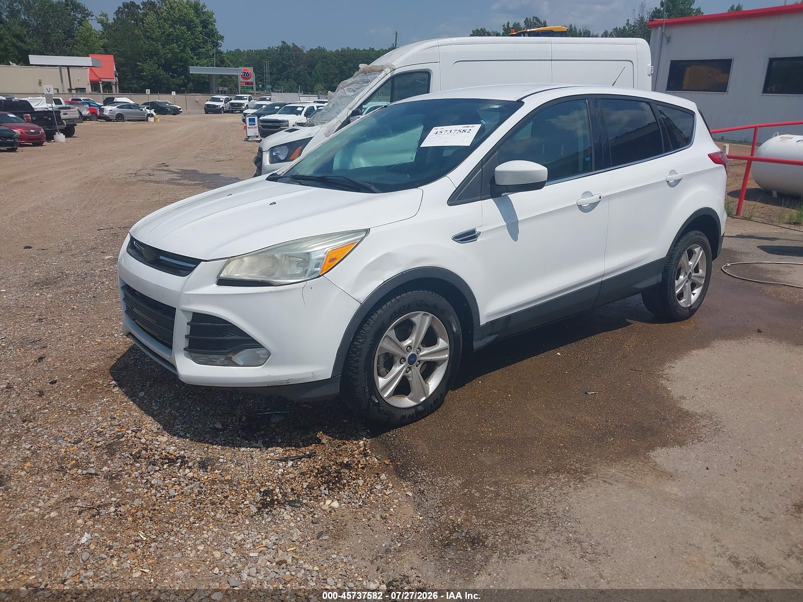 2014 Ford Escape Se White vin: 1FMCU0GX9EUD10275