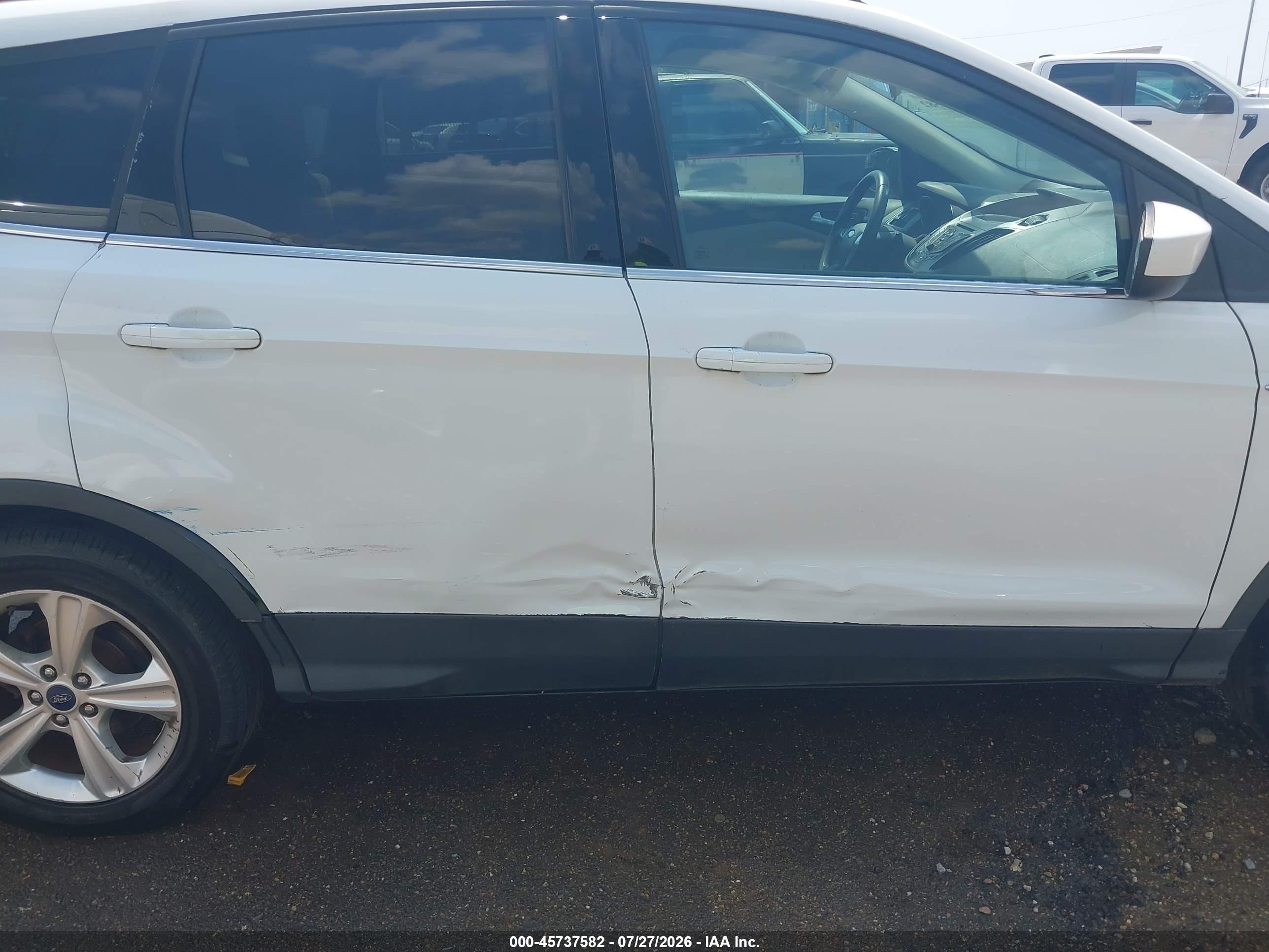 2014 Ford Escape Se White vin: 1FMCU0GX9EUD10275