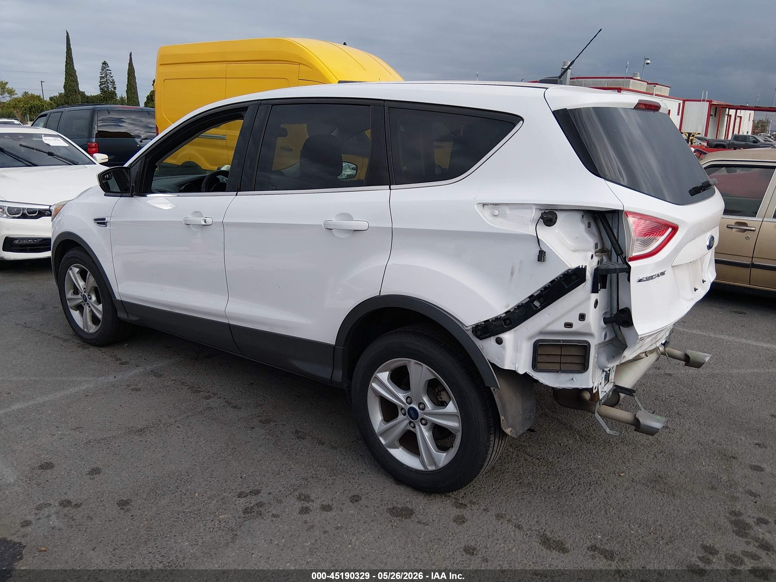 2014 Ford Escape Se White vin: 1FMCU0GX9EUD80990