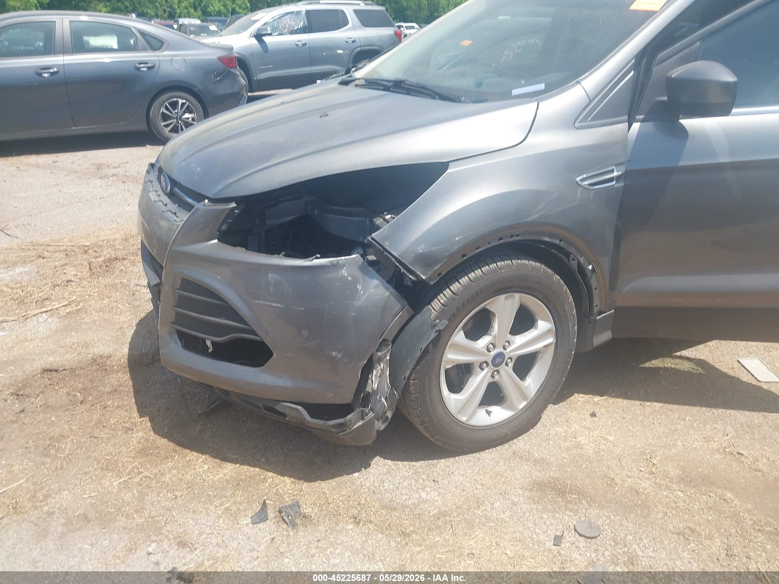 2014 Ford Escape Se Gray vin: 1FMCU0GX9EUD85879