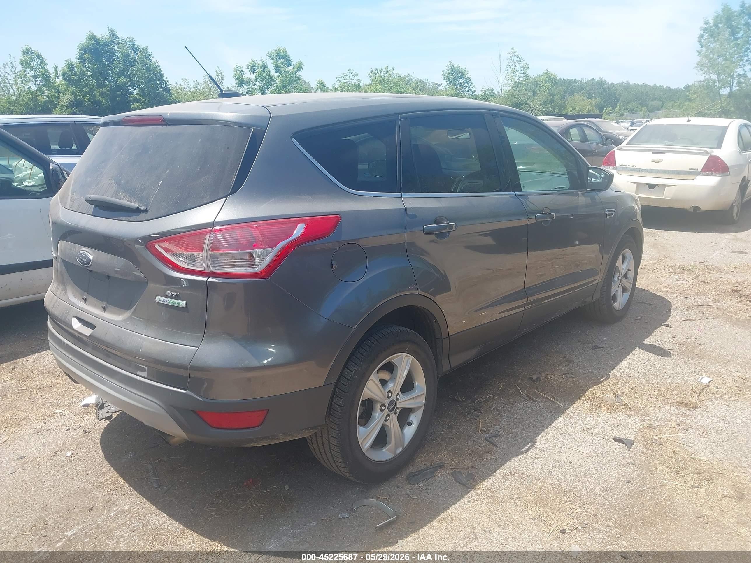 2014 Ford Escape Se Gray vin: 1FMCU0GX9EUD85879