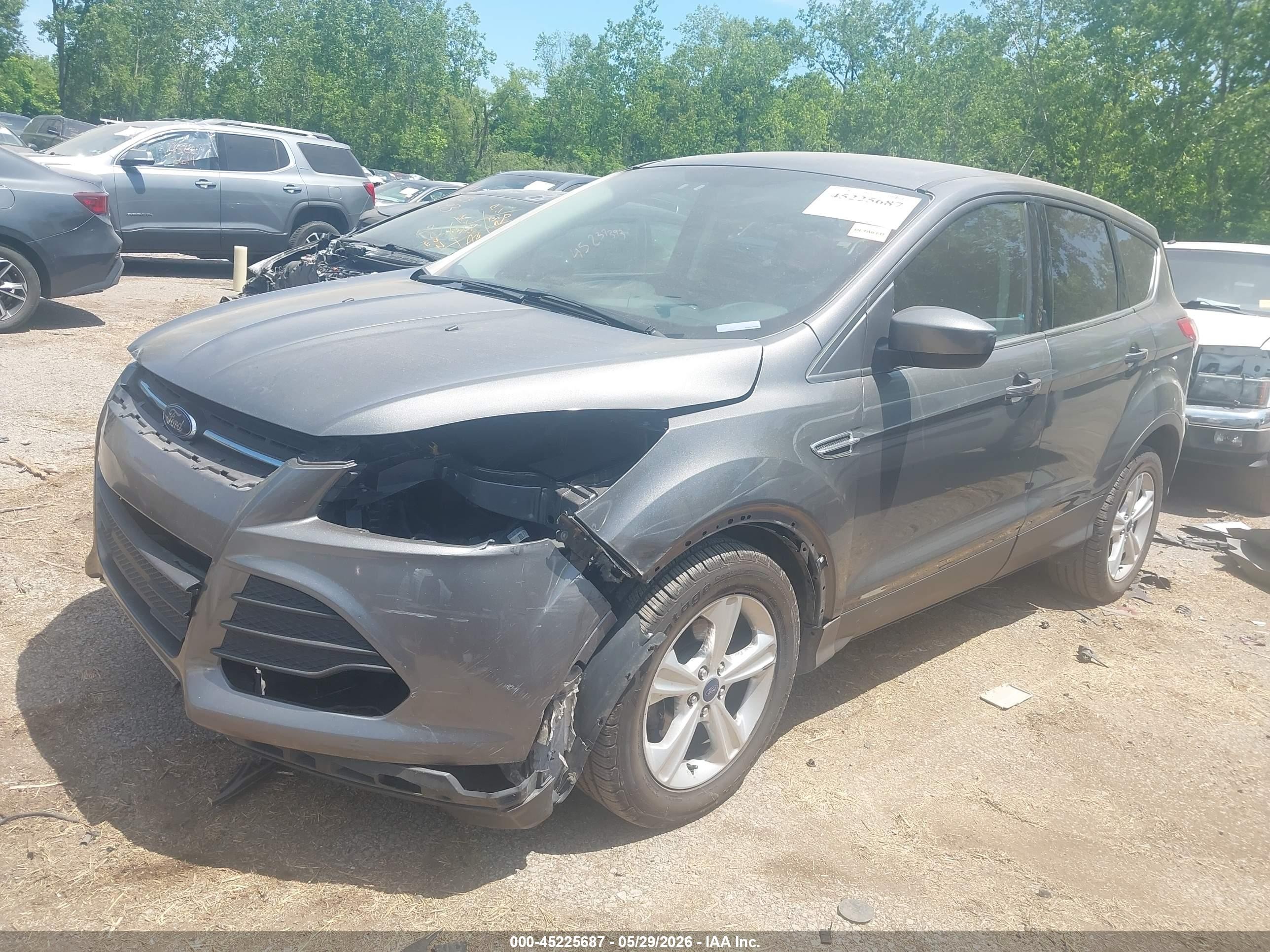 2014 Ford Escape Se Gray vin: 1FMCU0GX9EUD85879