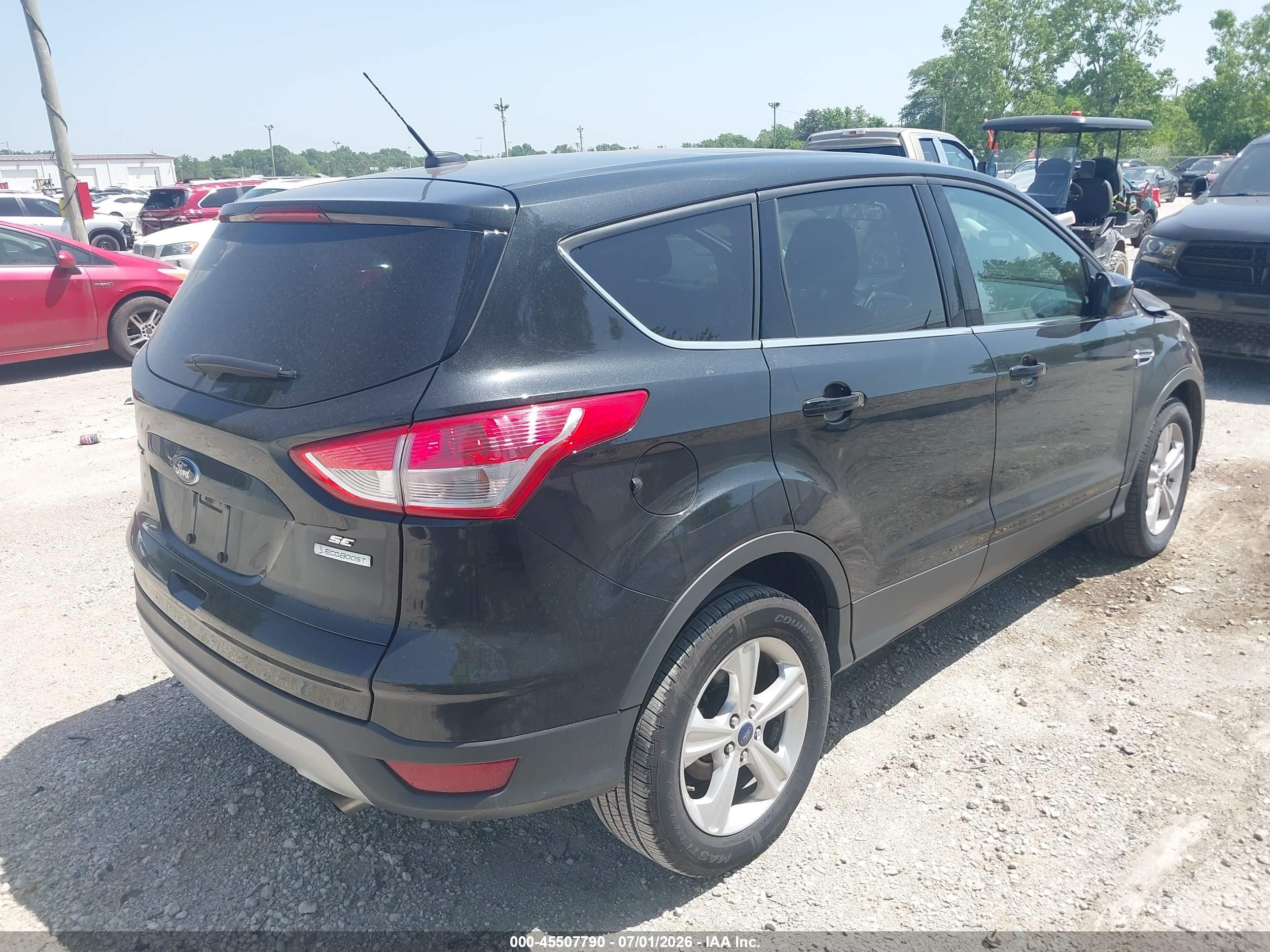 2014 Ford Escape Se Black vin: 1FMCU0GX9EUE09548