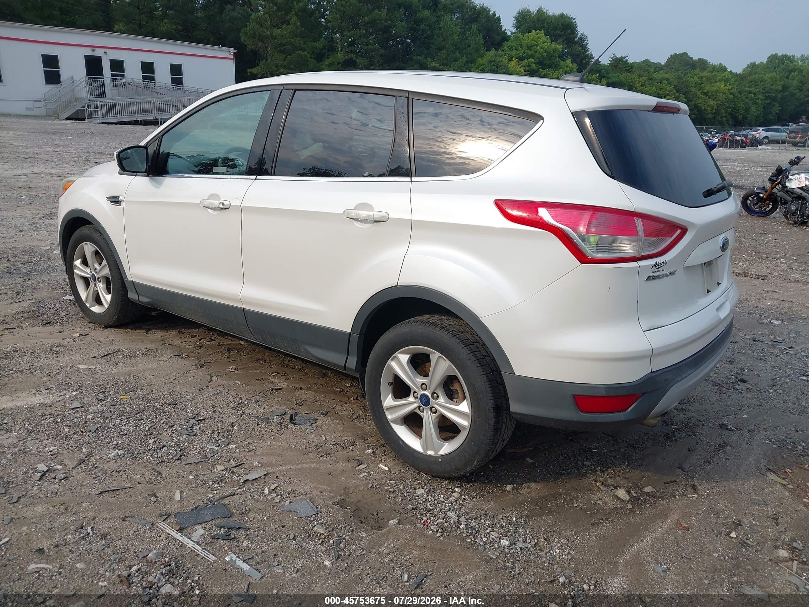 2014 Ford Escape Se White vin: 1FMCU0GX9EUE20372