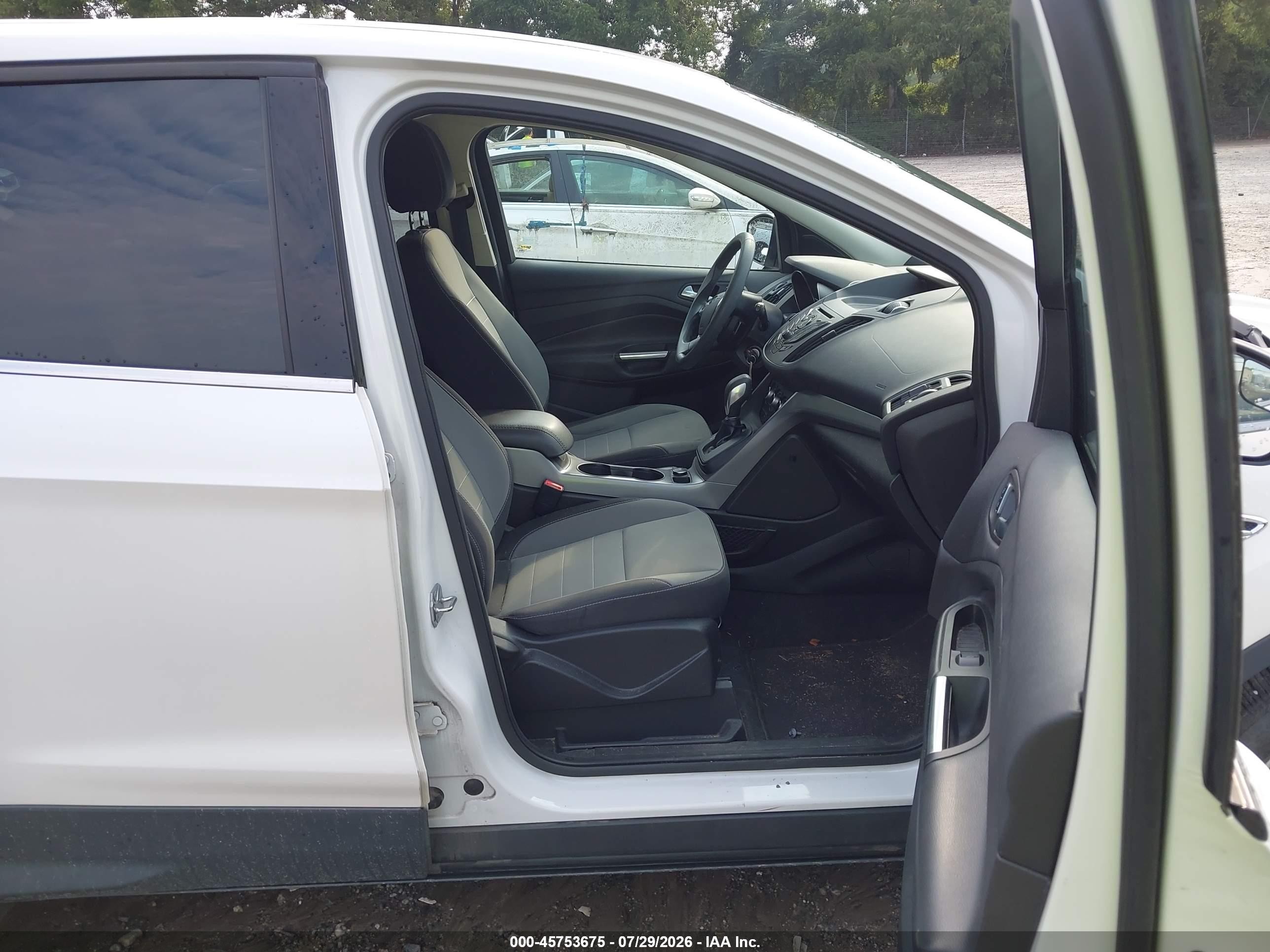 2014 Ford Escape Se White vin: 1FMCU0GX9EUE20372