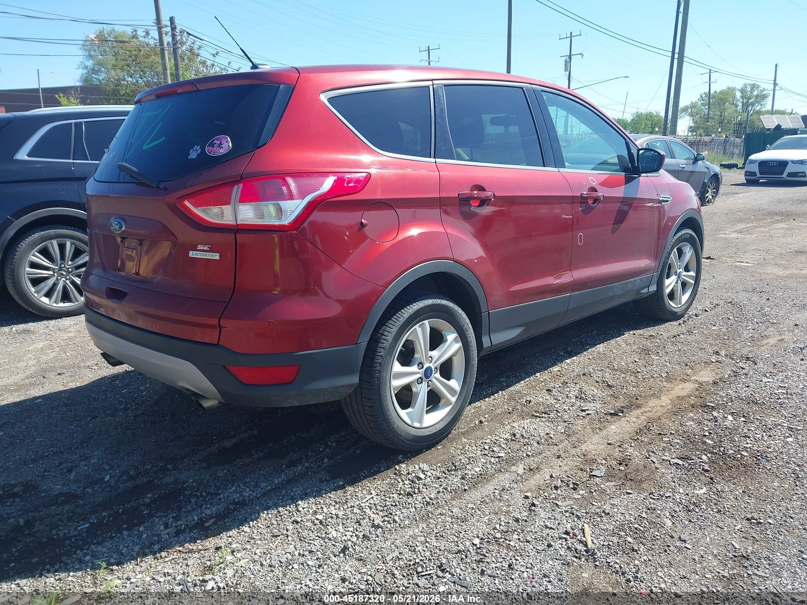 2014 Ford Escape Se Orange vin: 1FMCU0GX9EUE50049