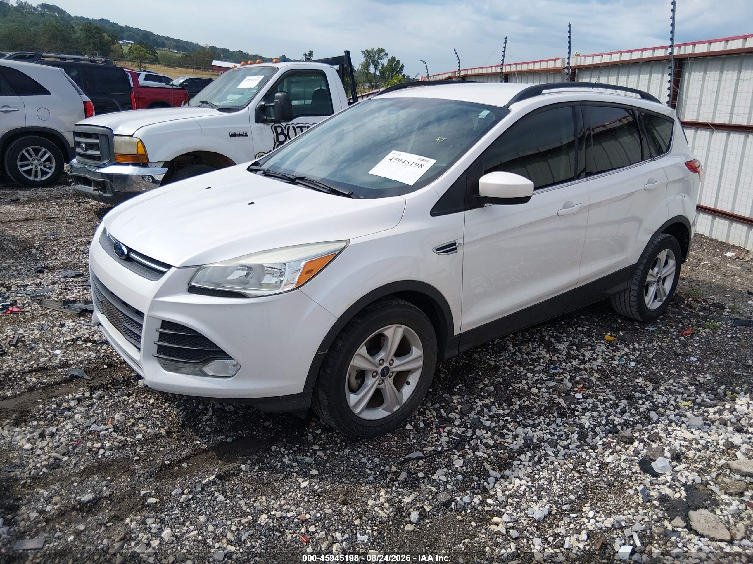 2015 Ford Escape Se White vin: 1FMCU0GX9FUA07417