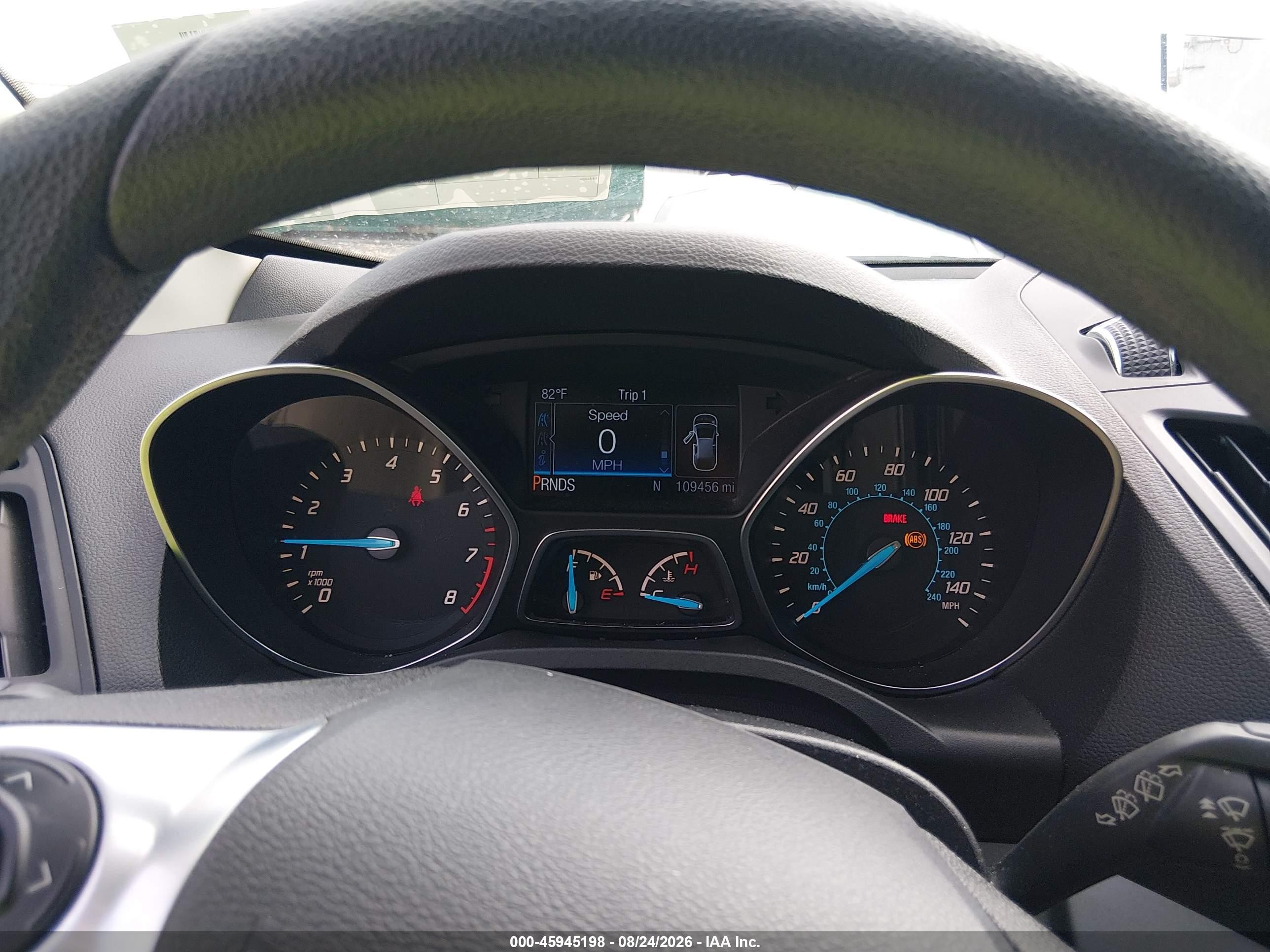 2015 Ford Escape Se White vin: 1FMCU0GX9FUA07417