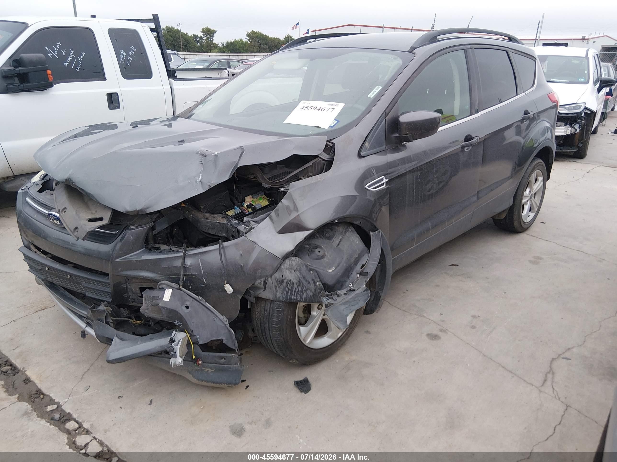 2015 Ford Escape Se Gray vin: 1FMCU0GX9FUA07501